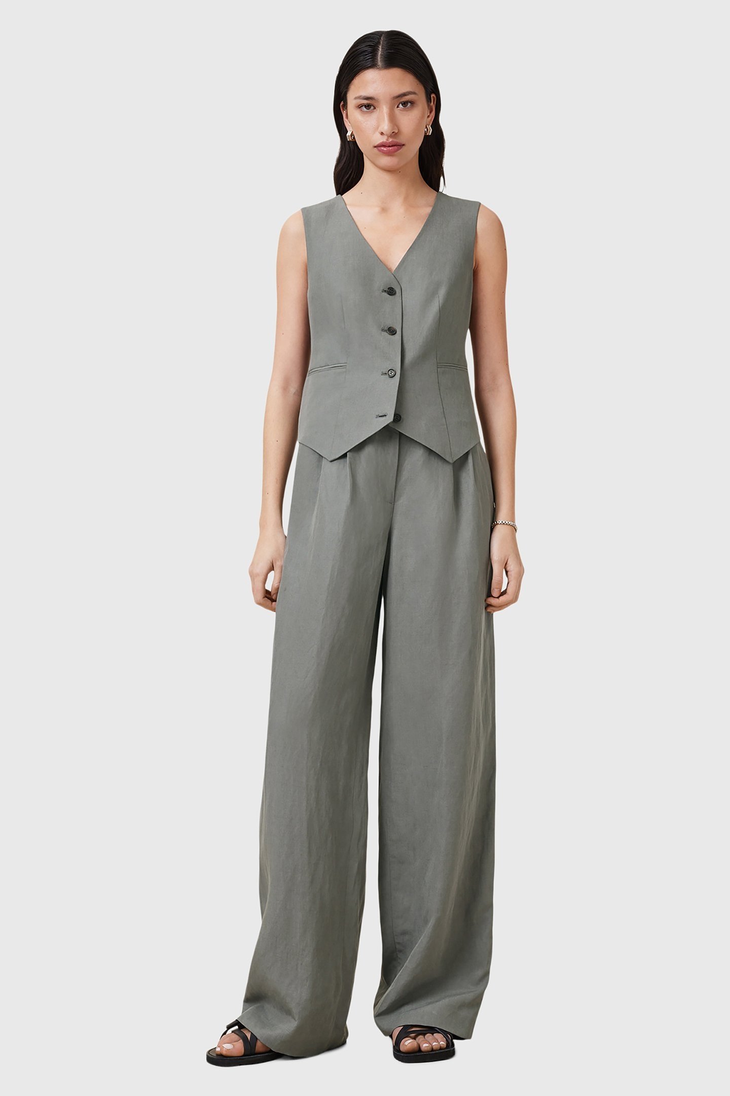AVERIE LIN TROUSER GREY 3