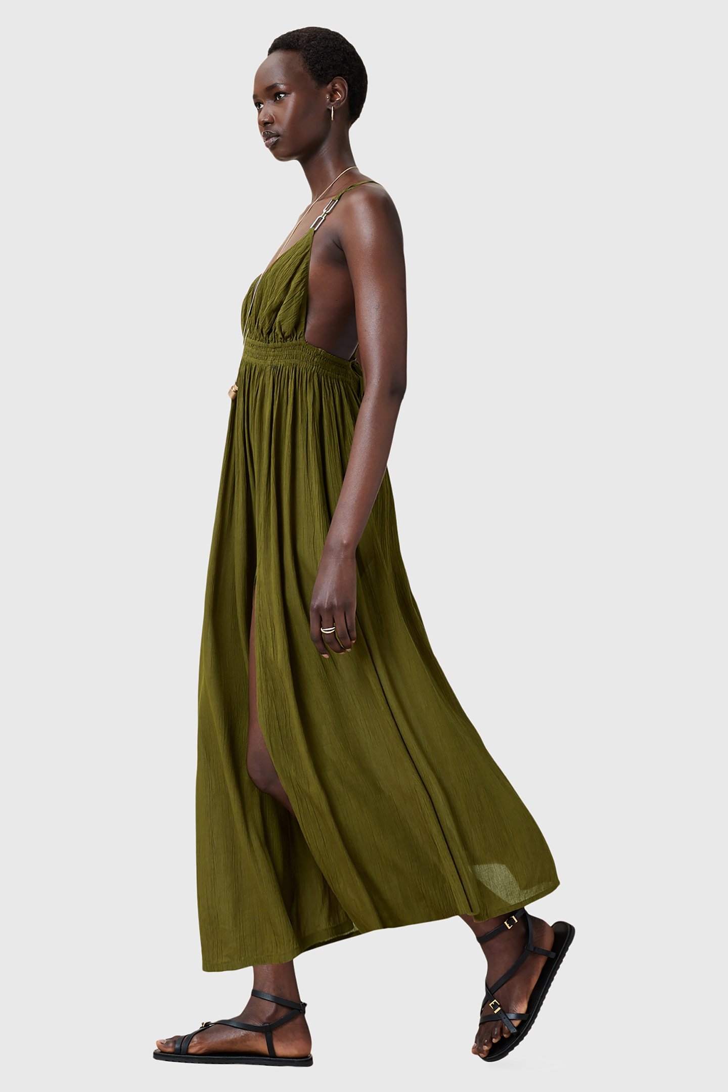 ROSA HEX DRESS FIR GREEN 4