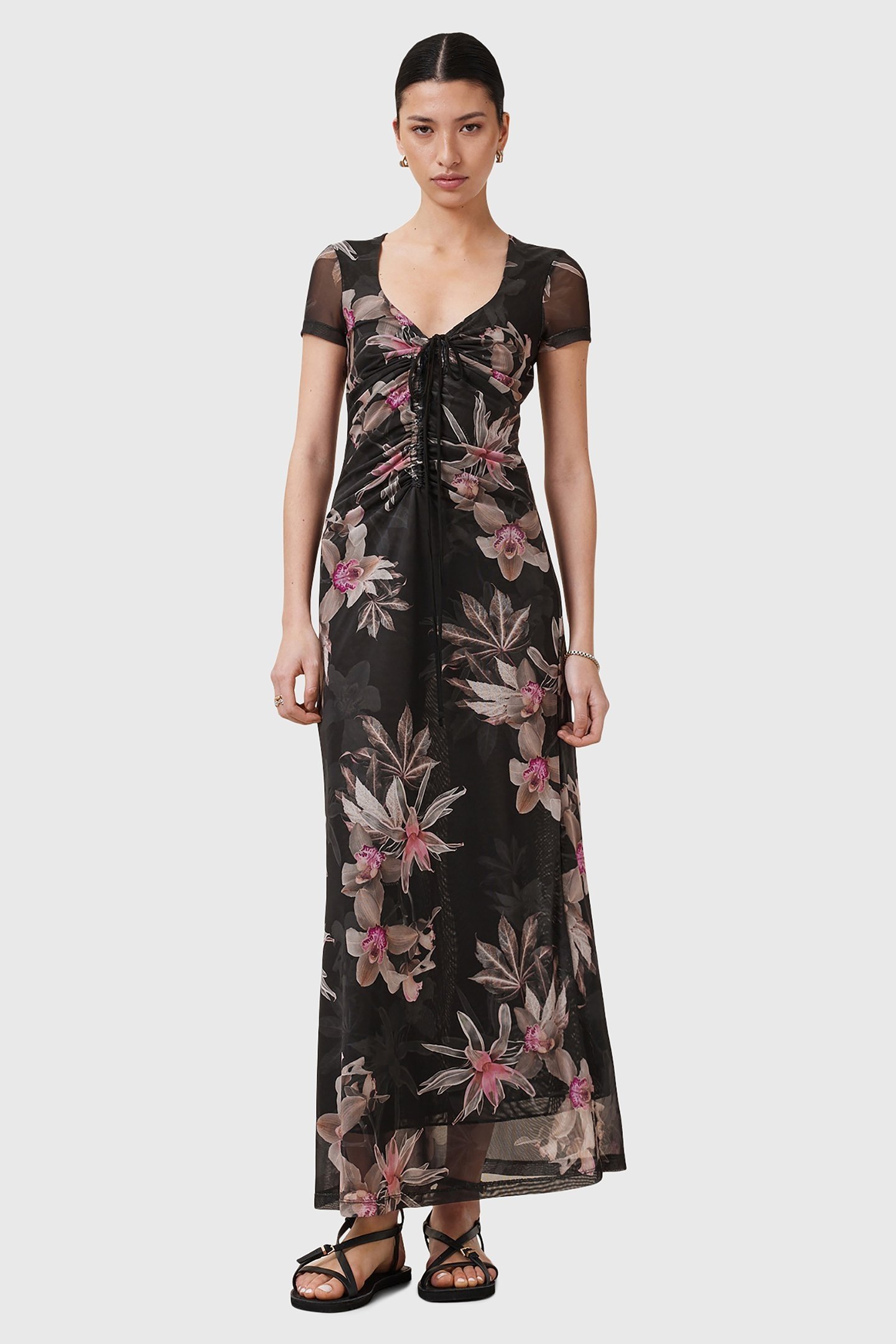 GABBY MESH DRESS ADENA BLACK 1