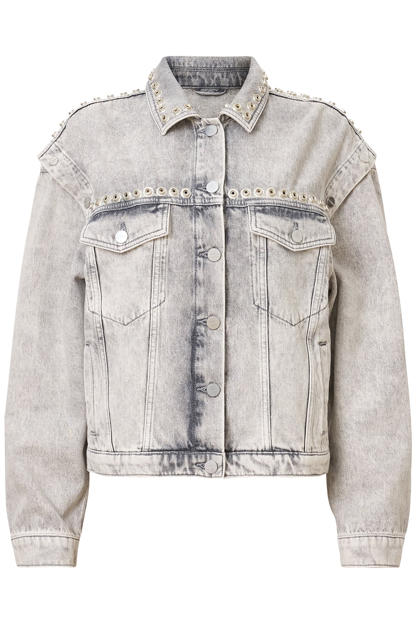 CHLO STUD JACKET WASHED GREY 4