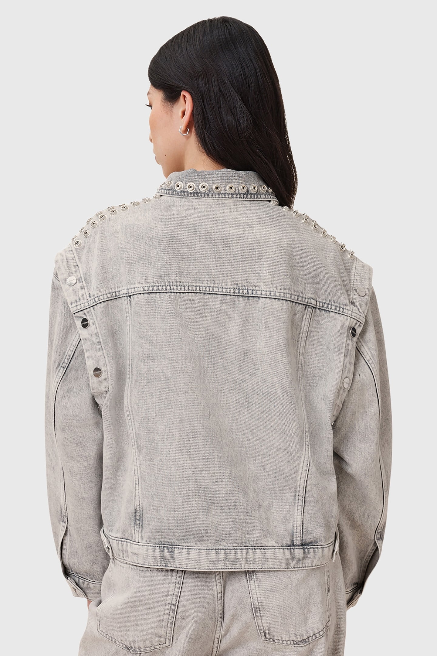 CHLO STUD JACKET WASHED GREY 2