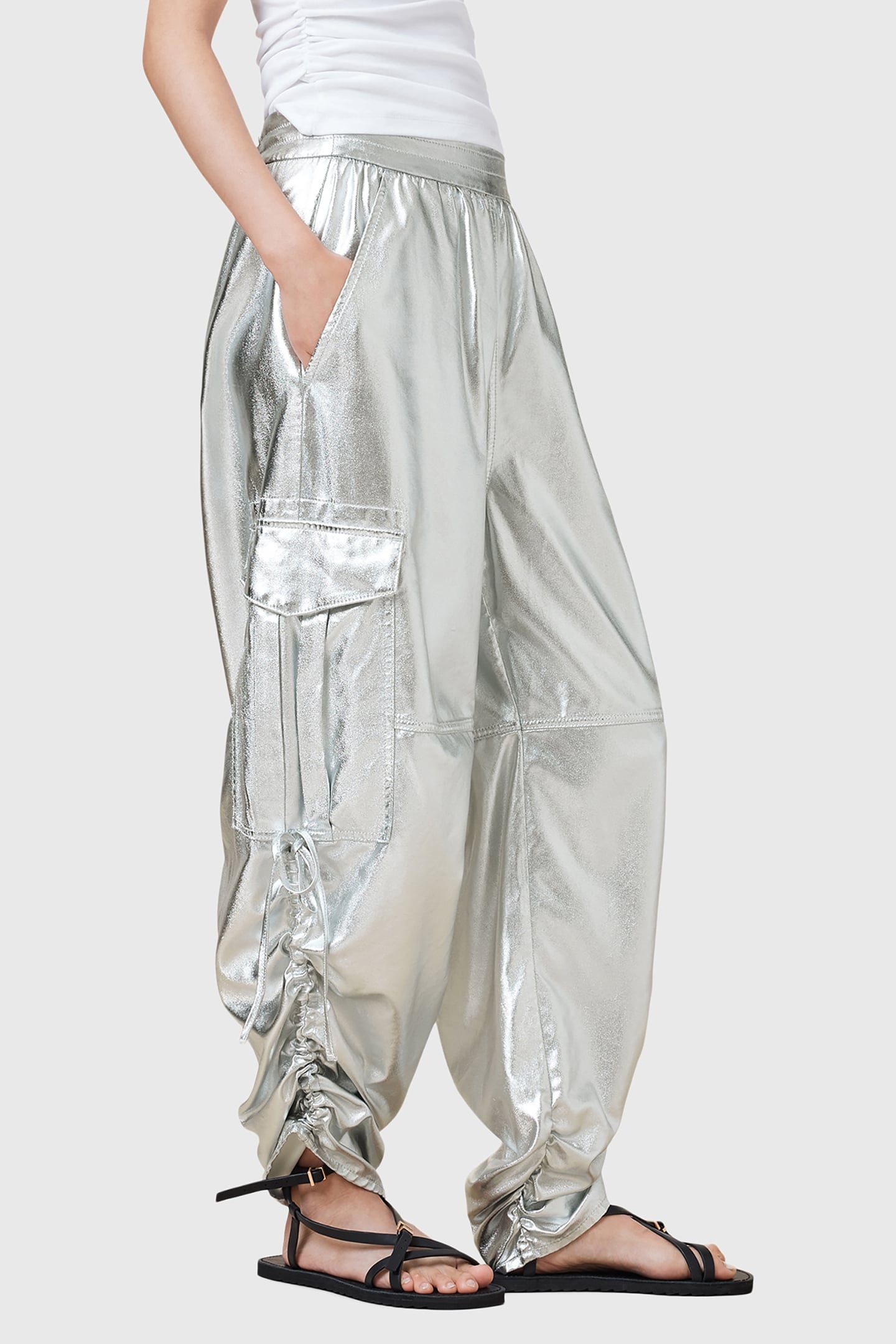 KAYE TROUSER METALLIC SILVER 7