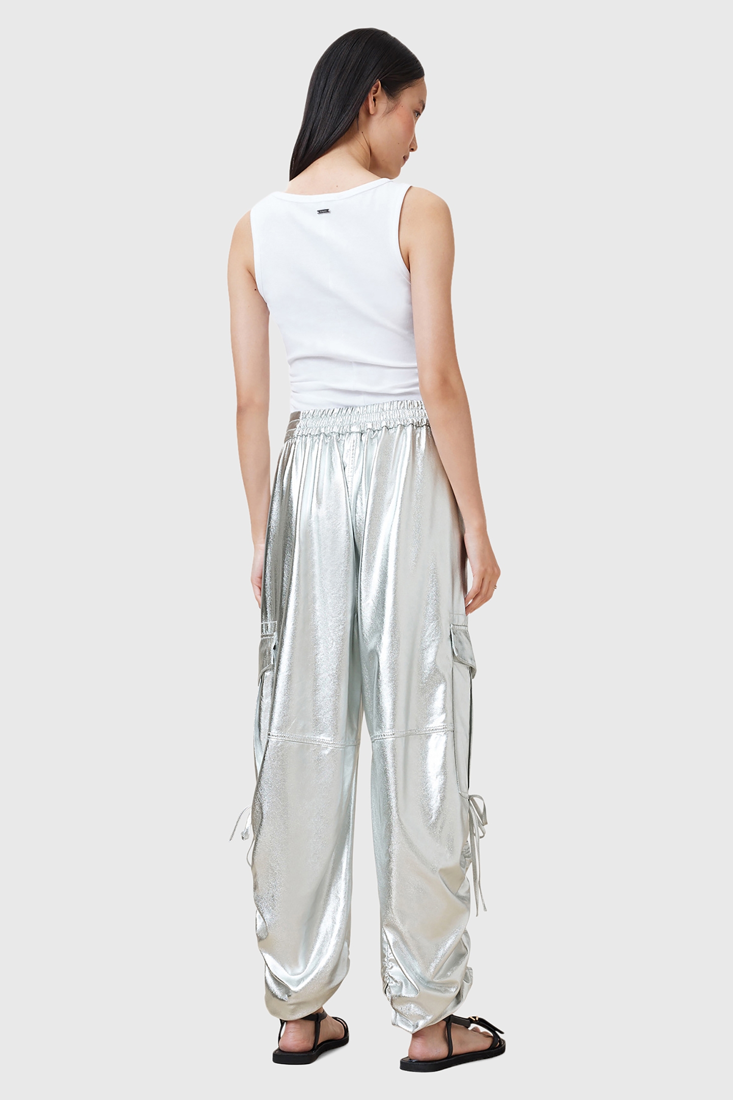 KAYE TROUSER METALLIC SILVER 4