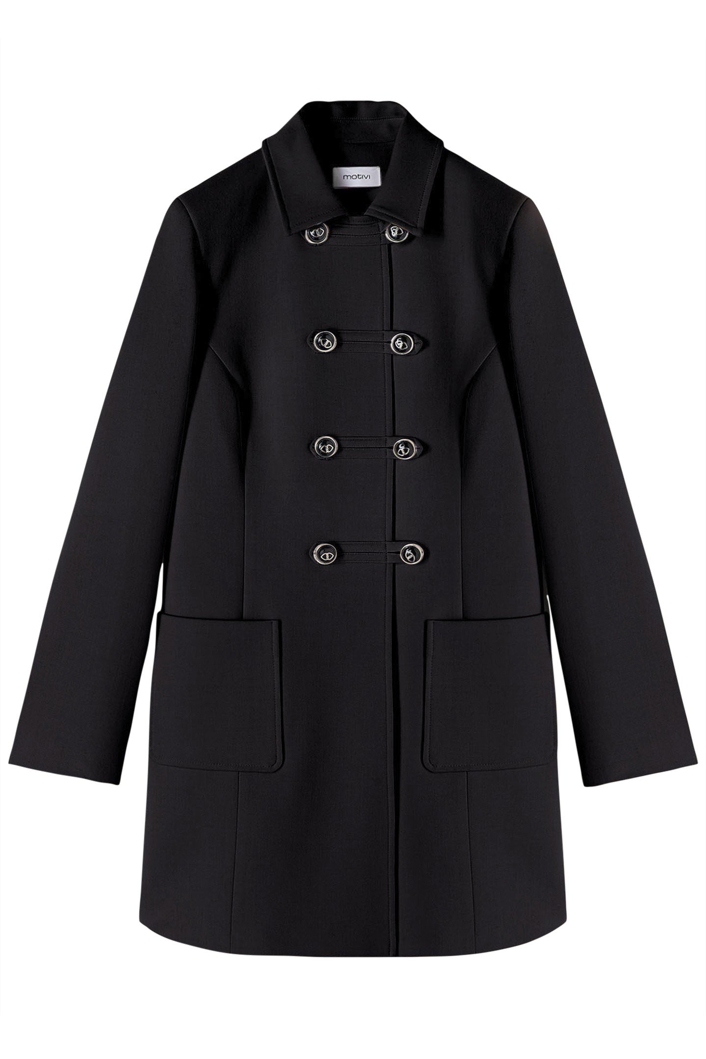 COAT WITH TOGGLE FASTENERS BLACK 4