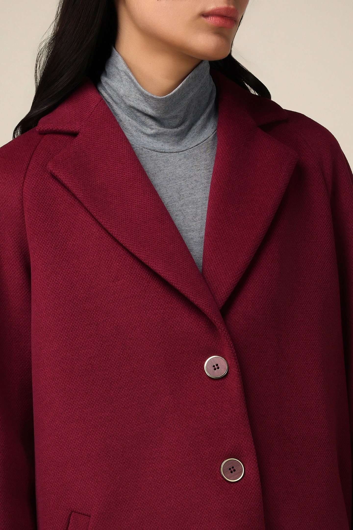 CLOTH COAT BORDEAUX 4