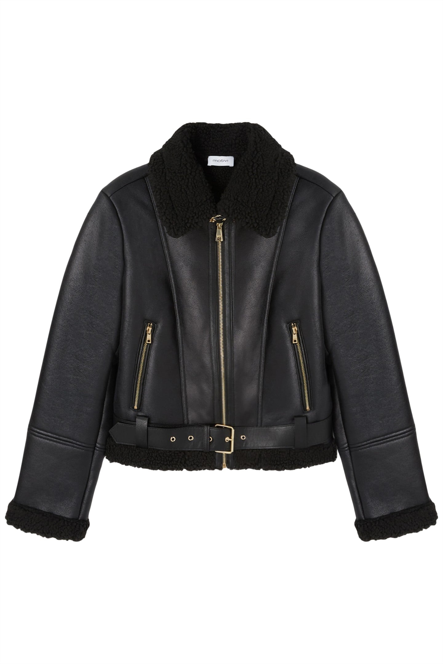 SHEEPSKIN-EFFECT JACKET BLACK 3