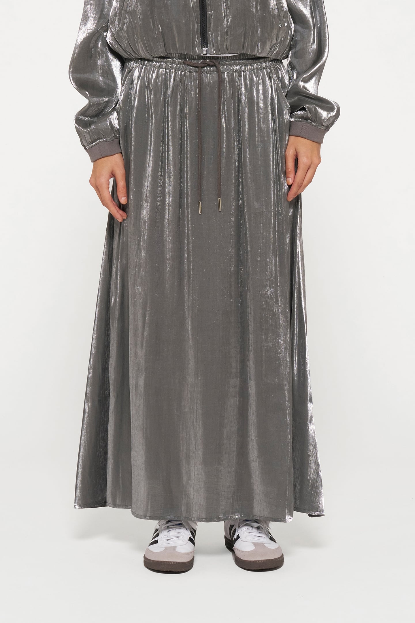 SHINY SKIRT SILVER 1