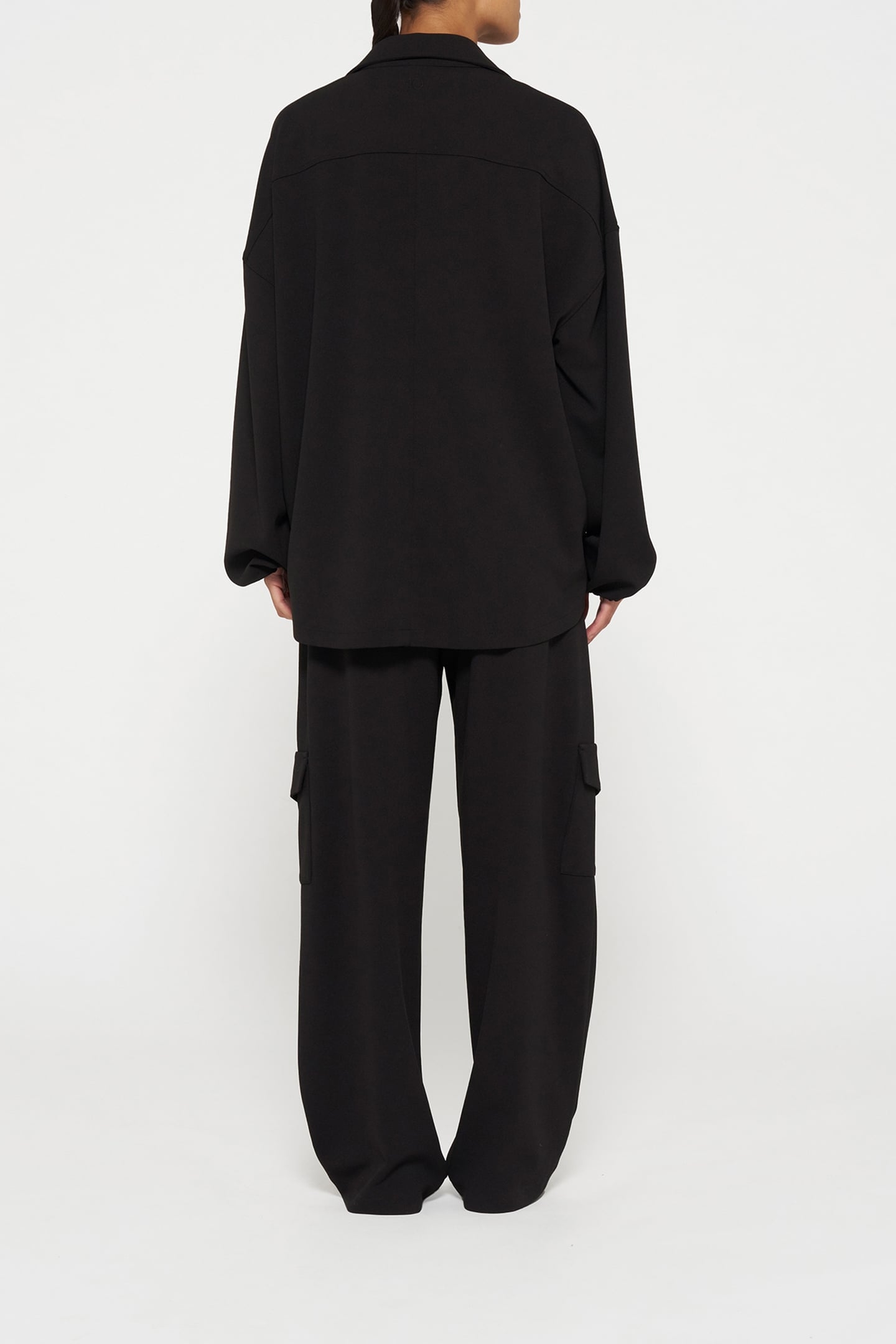 OVERSHIRT CREPE BLACK 3