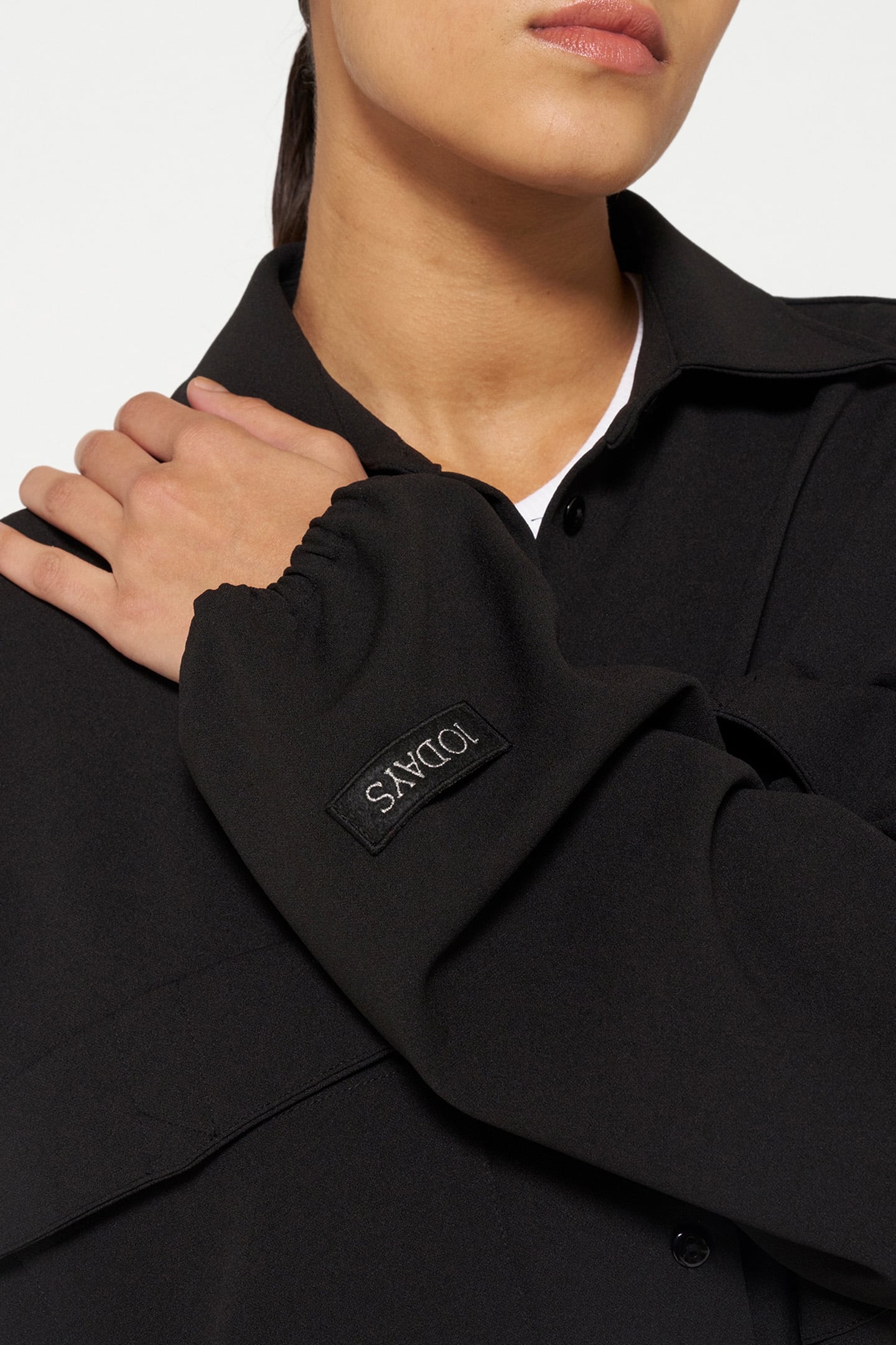 OVERSHIRT CREPE BLACK 6