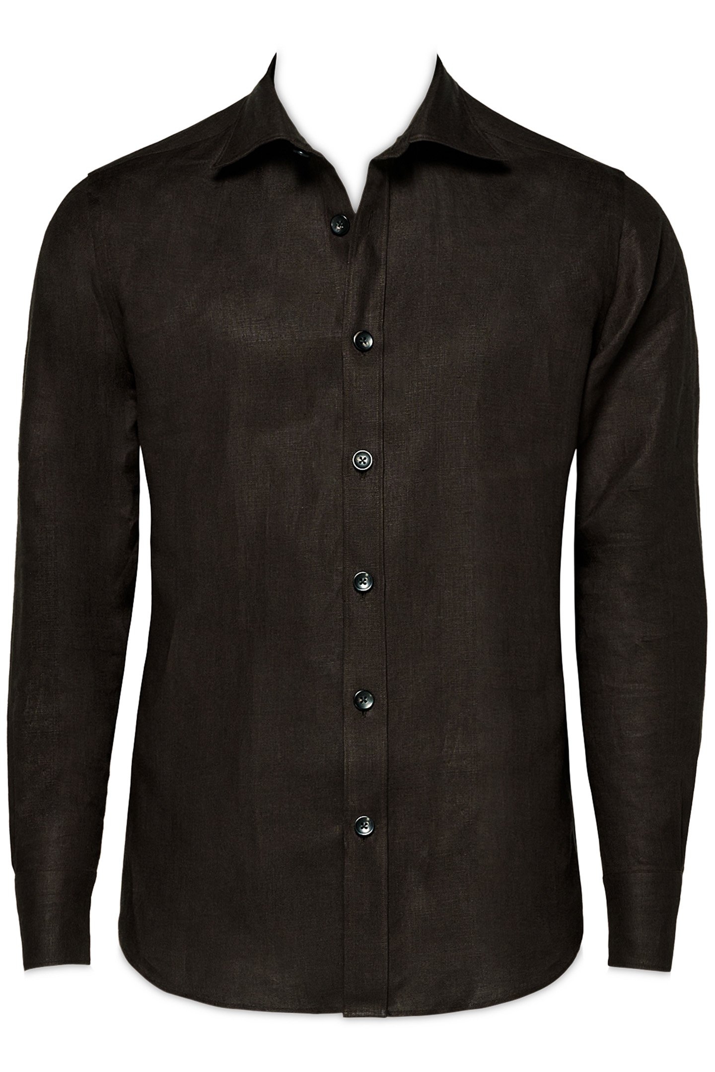 PURE LINEN D. BROWN OVERSHIRT DARK BROWN 3