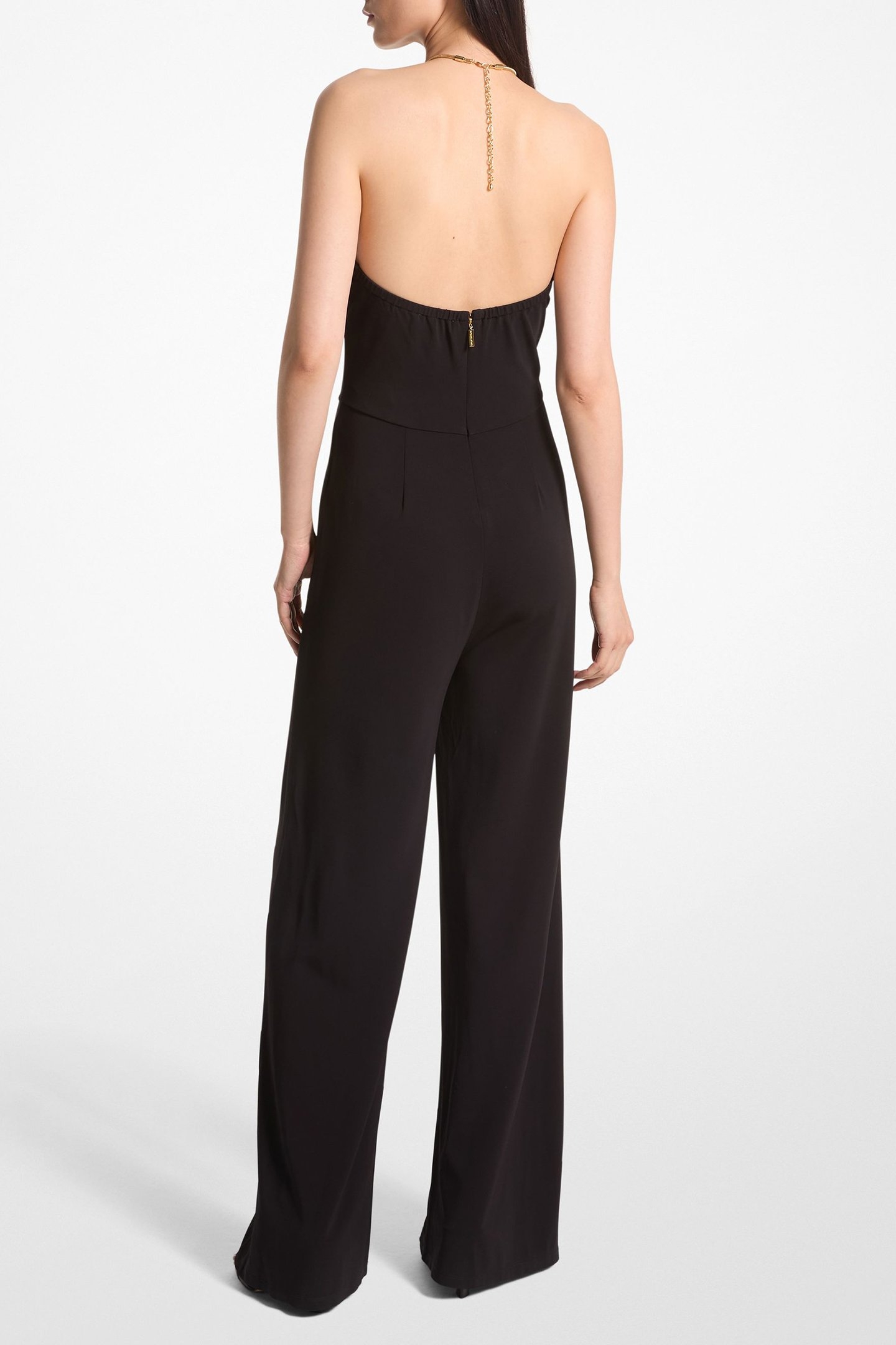 WIDE LEG CHAIN NK JUMPSUIT BLACK 2