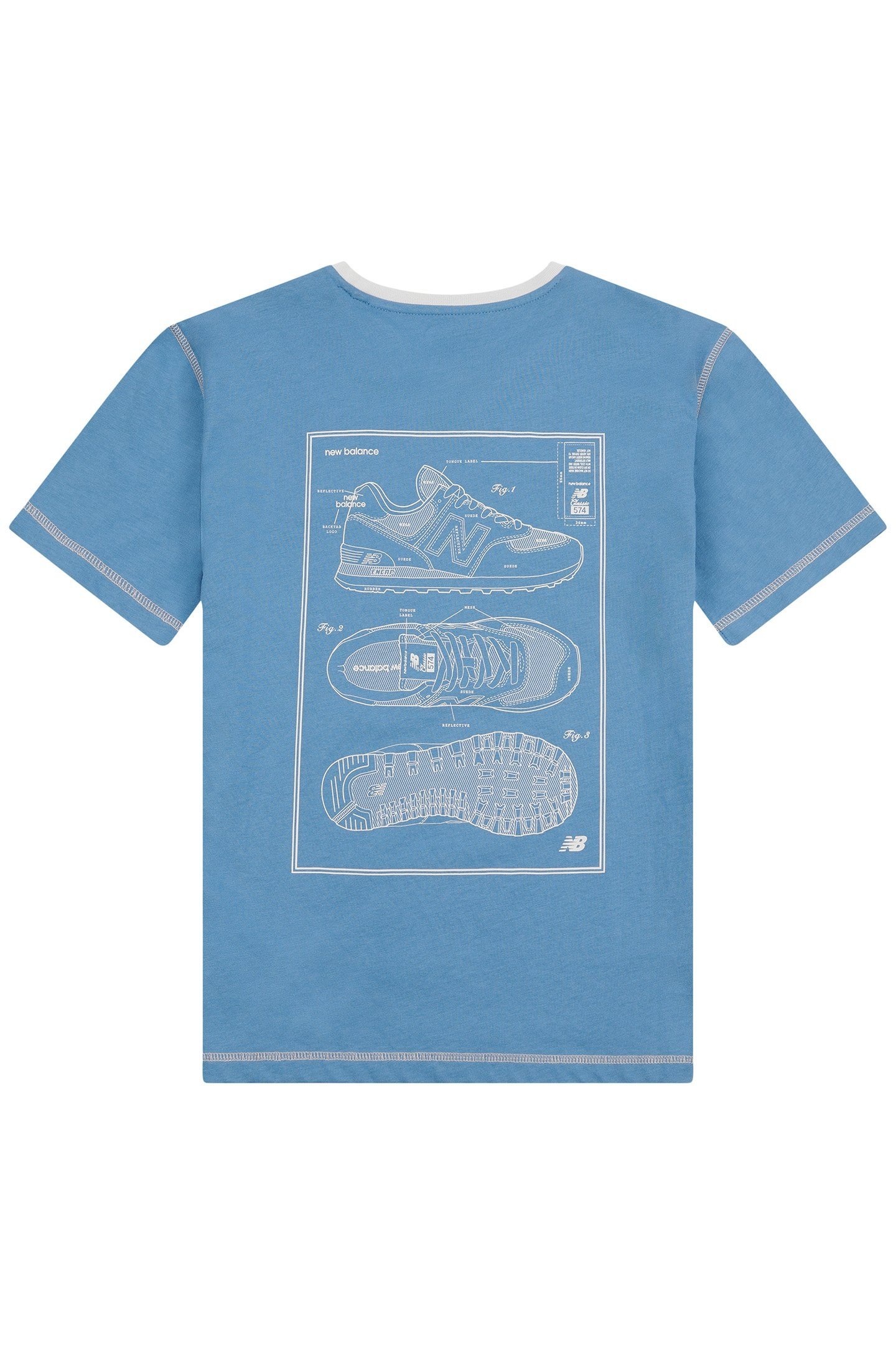 BOYS 574 DIAGRAM TEE HERONBLU 5