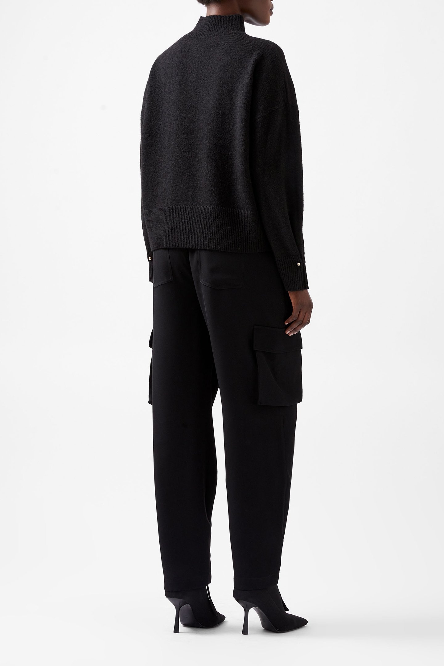 KEZIA PEARL CUFF DETAIL JUMPER BLACKOUT 2