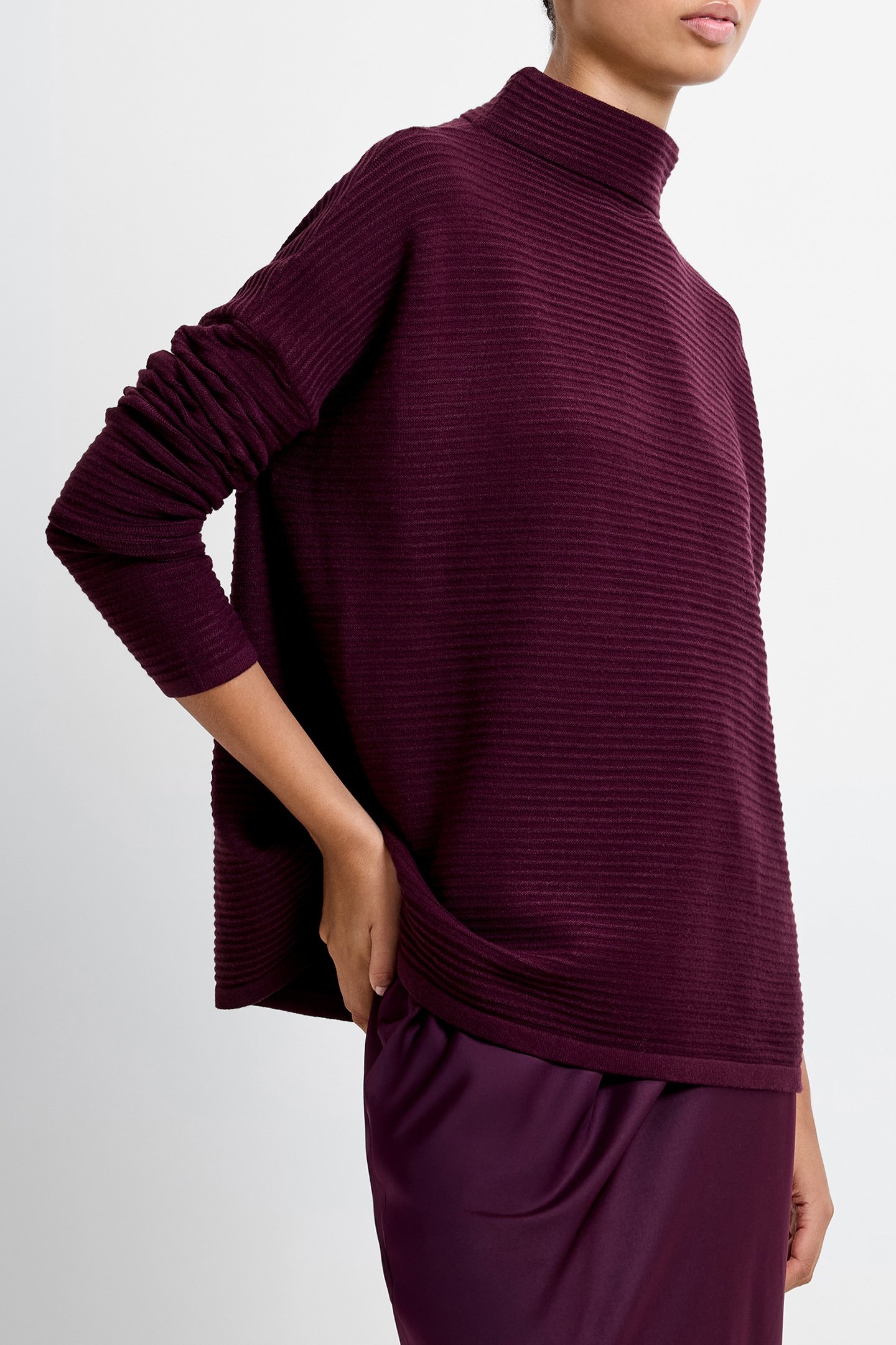 BABYSOFT LENA L/S HIGH NK JMPR BURGUNDY RED 3