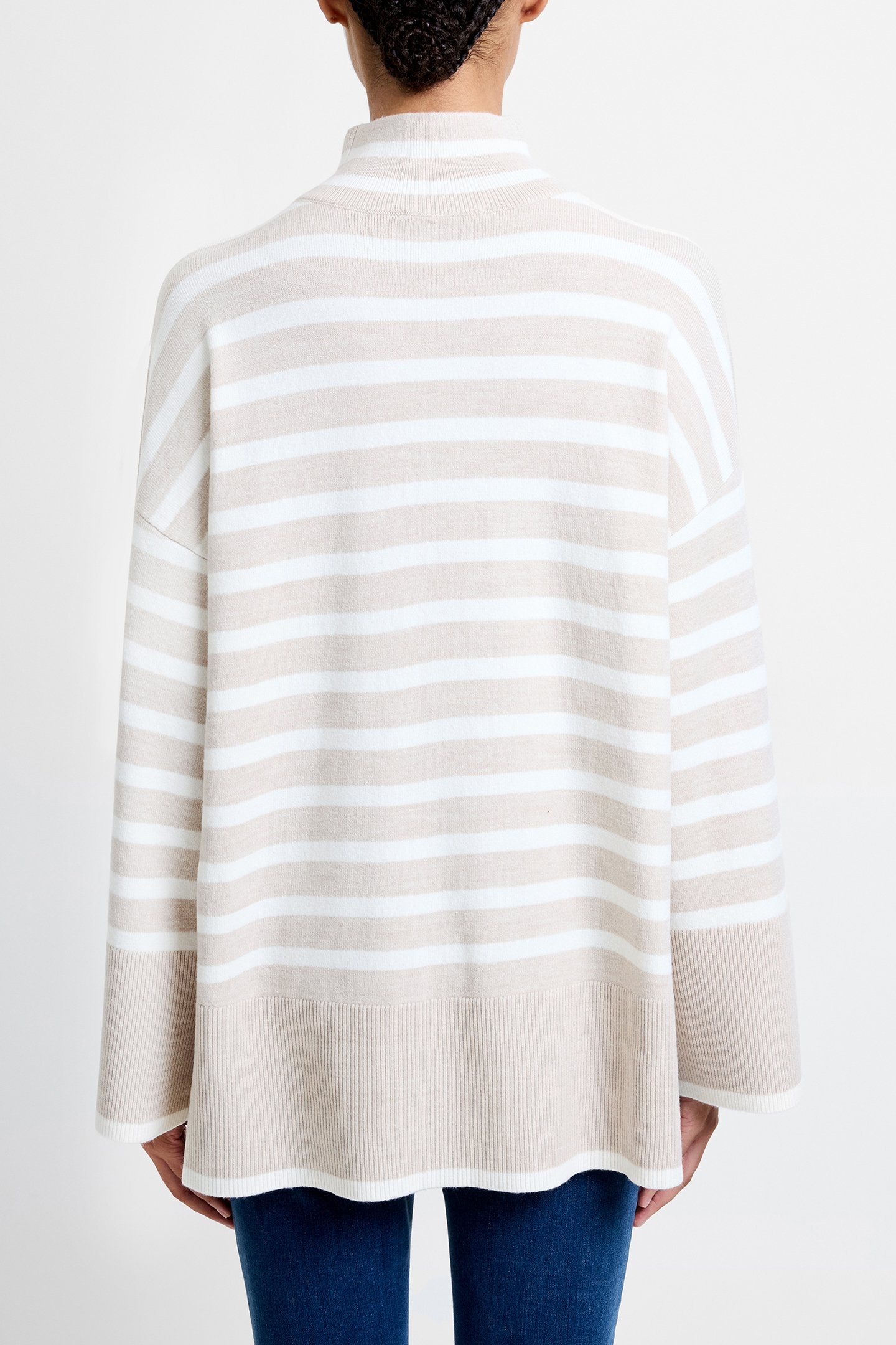 BABYSOFT HIGH NK SD SPLIT JMPR OATMEAL MEL/WINT WHT 2