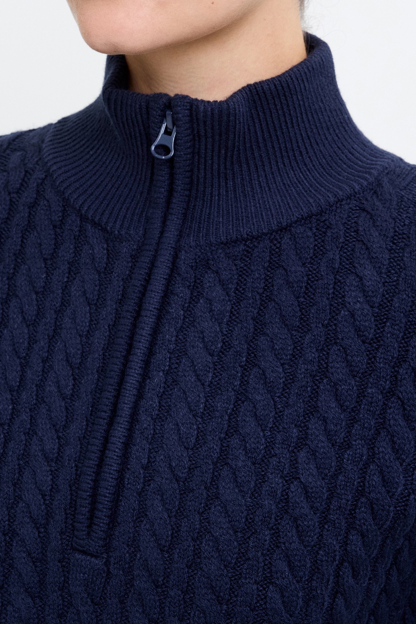 BABYSOFT CABLE HALF ZIP DUCHESS BLUE 4