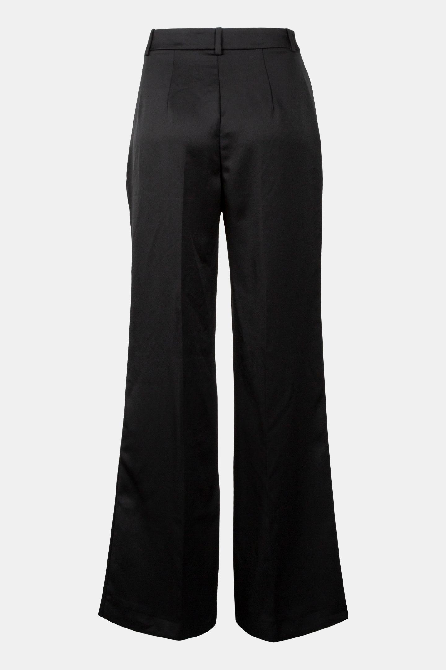 PHOCAS - BLACK SATIN TUXEDO-STYLE PANTS 5