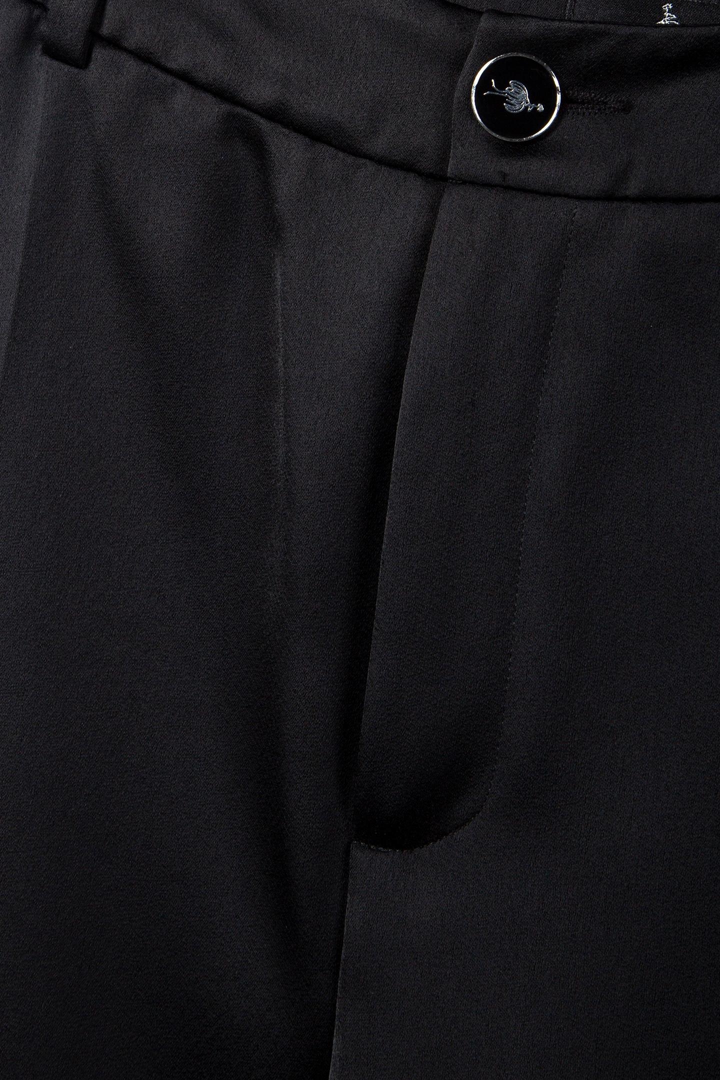 PHOCAS - BLACK SATIN TUXEDO-STYLE PANTS 6