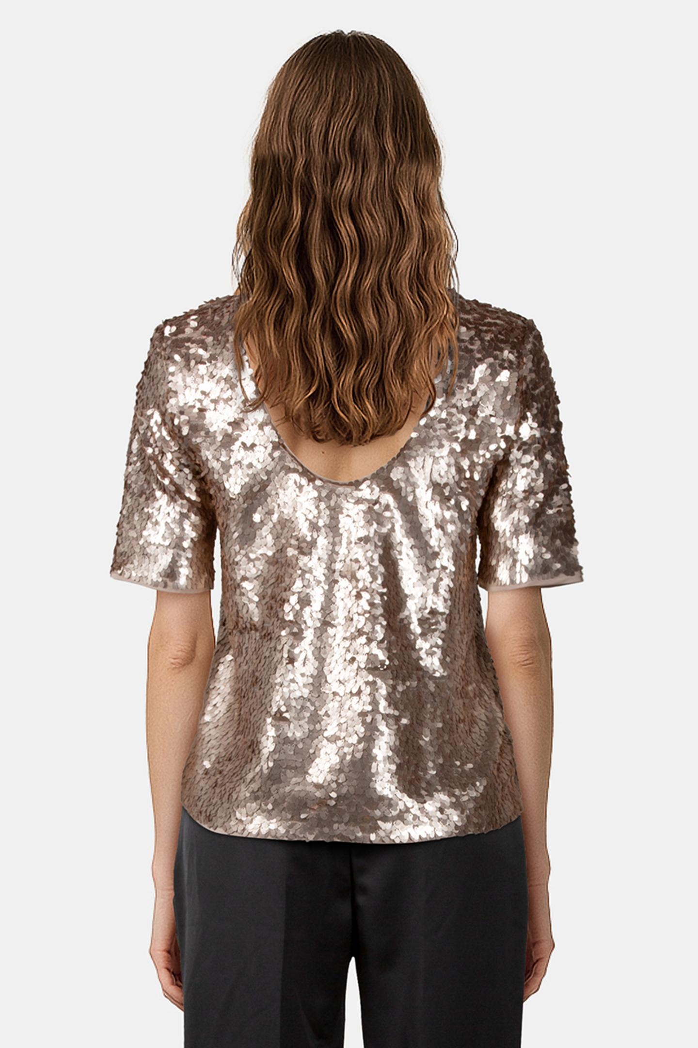 CHANA - MAXI SEQUIN EMBROIDERED PLATINUM TOP 3