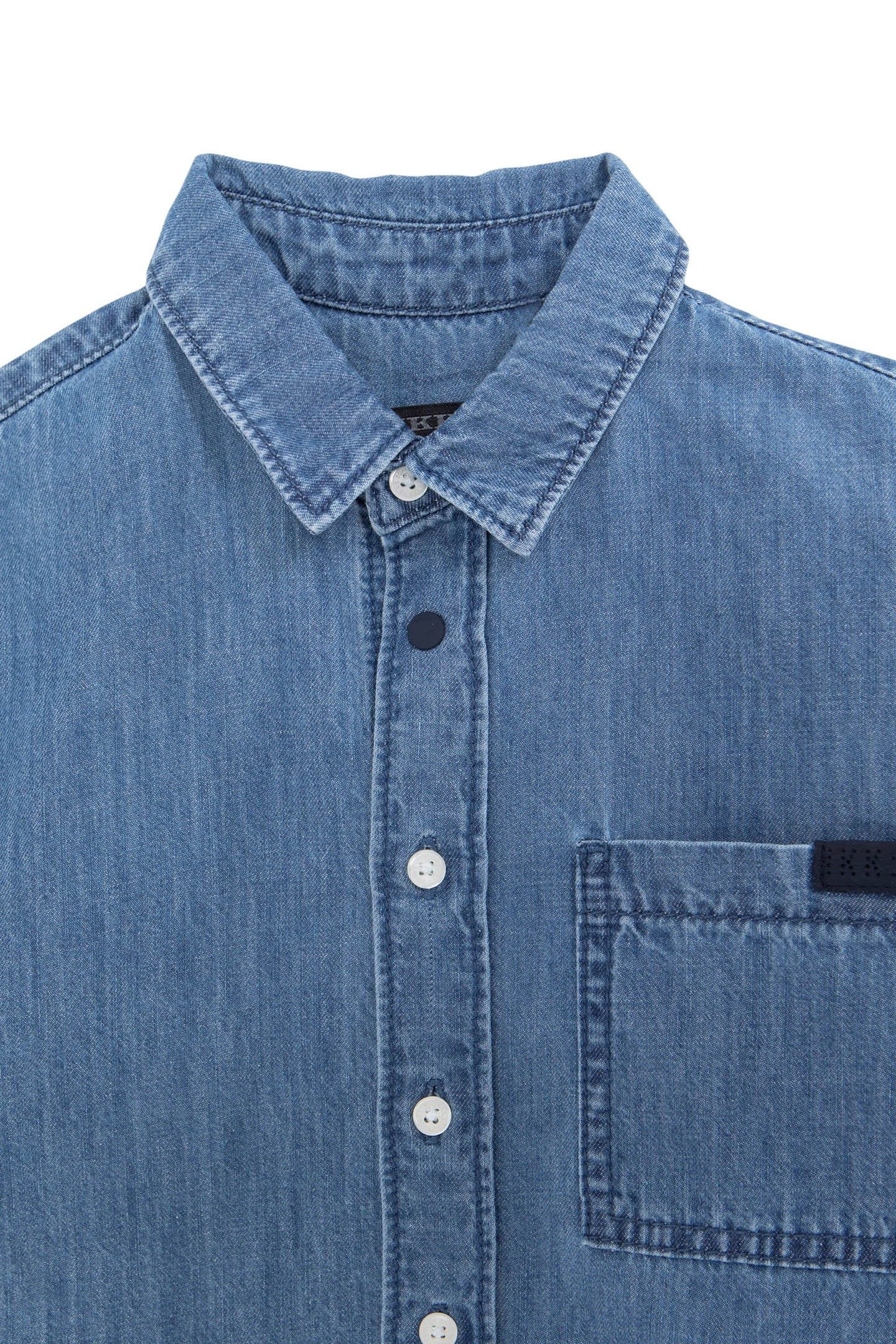 BLUE DENIM SHIRT WATERLESS MESSAGE BACK BOY 3