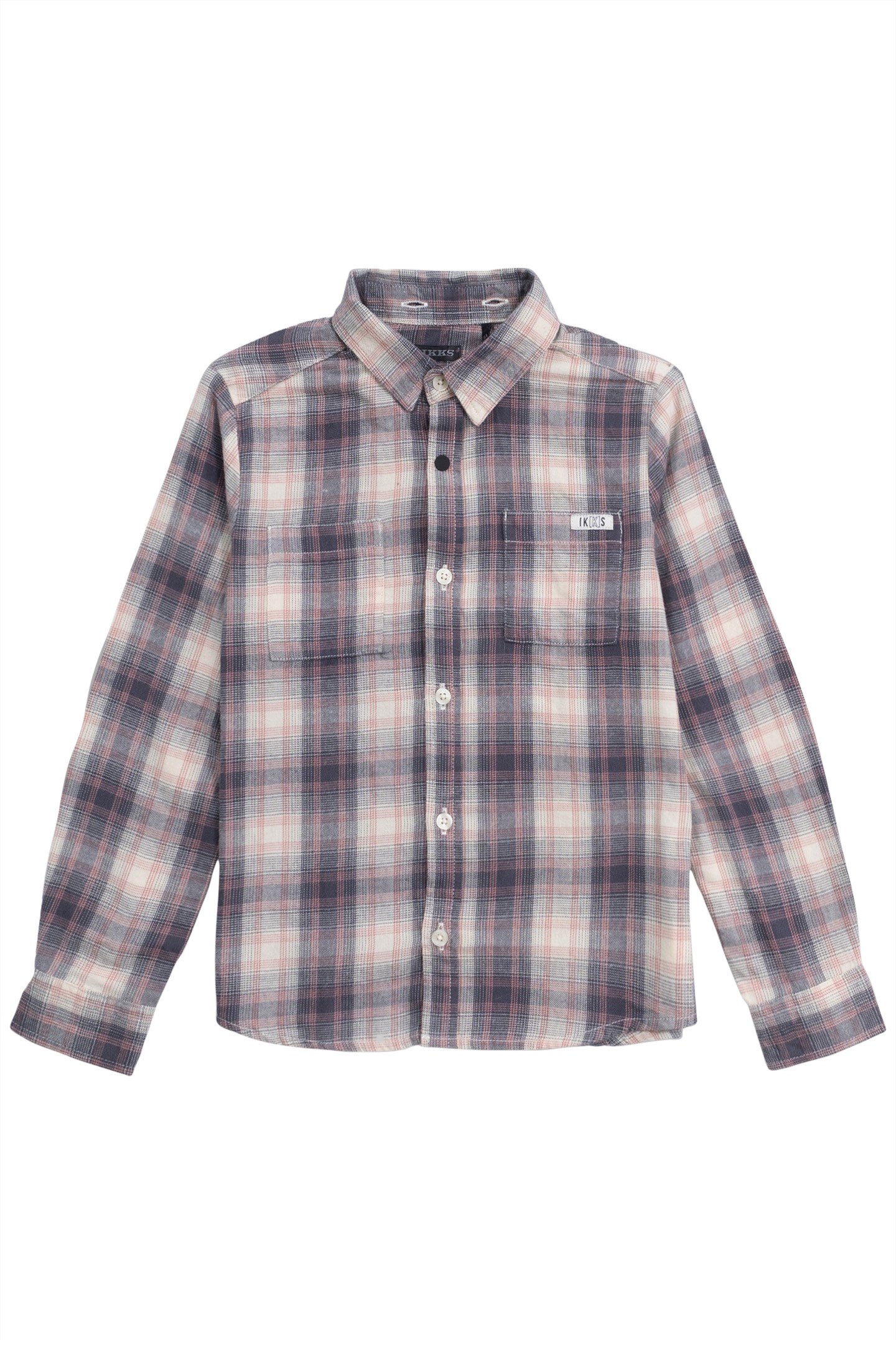 BOY'S BEIGE PLAID SHIRT WITH REMOVABLE HOOD 2