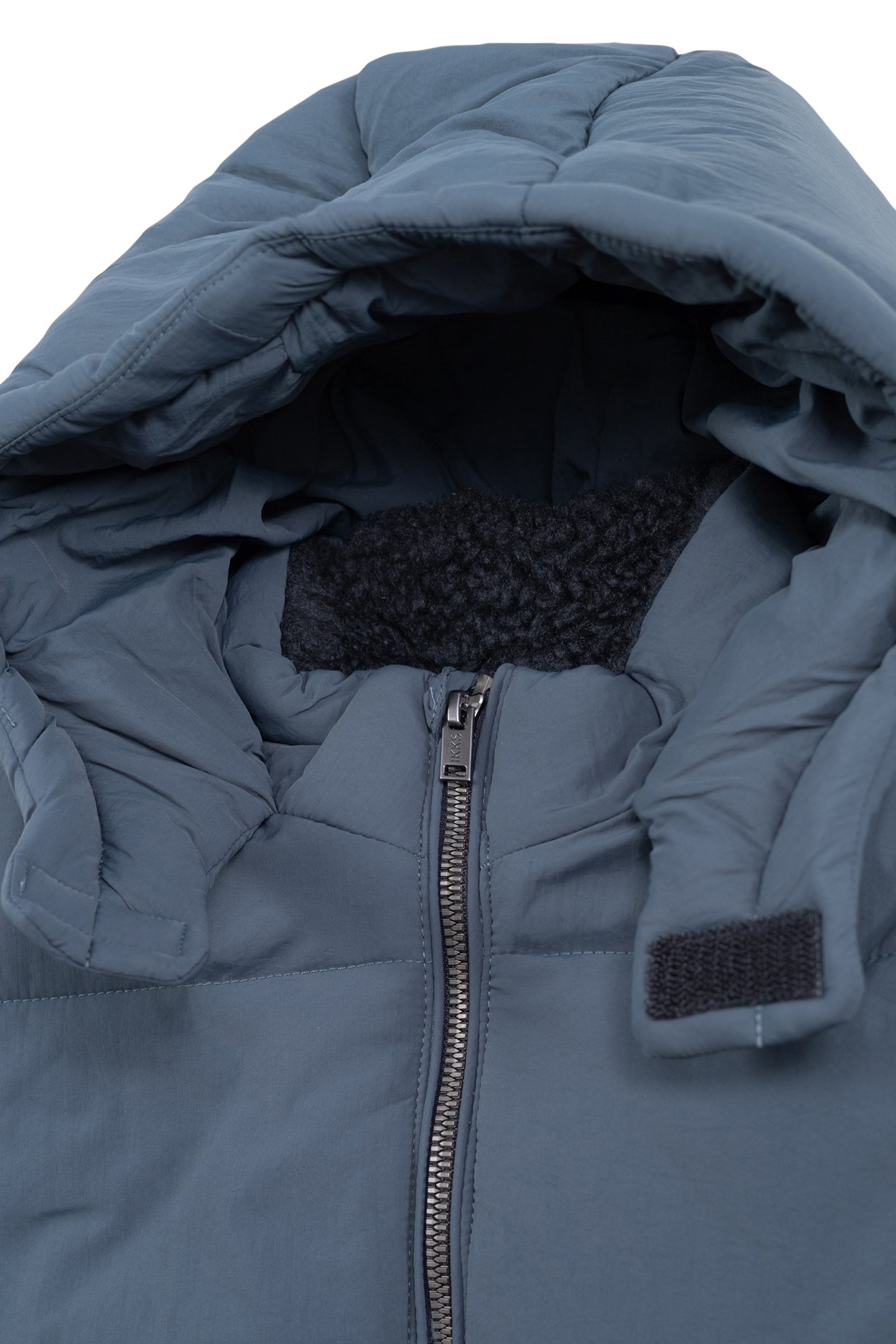 BOY'S BLUE PADDED JACKET WITH DOUBLE-ENTRY POCKETS 4