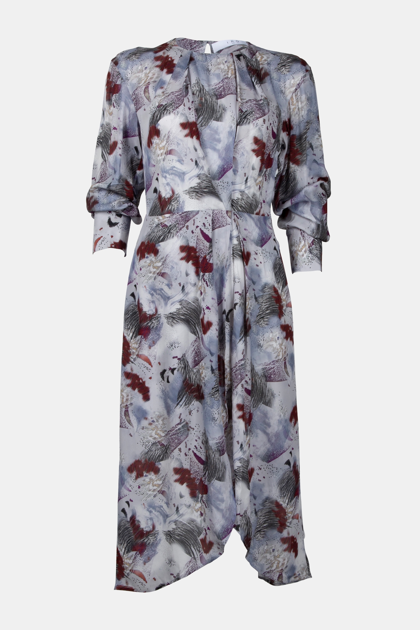 CHENOA DRESS WHITE/BURGUNDY 5