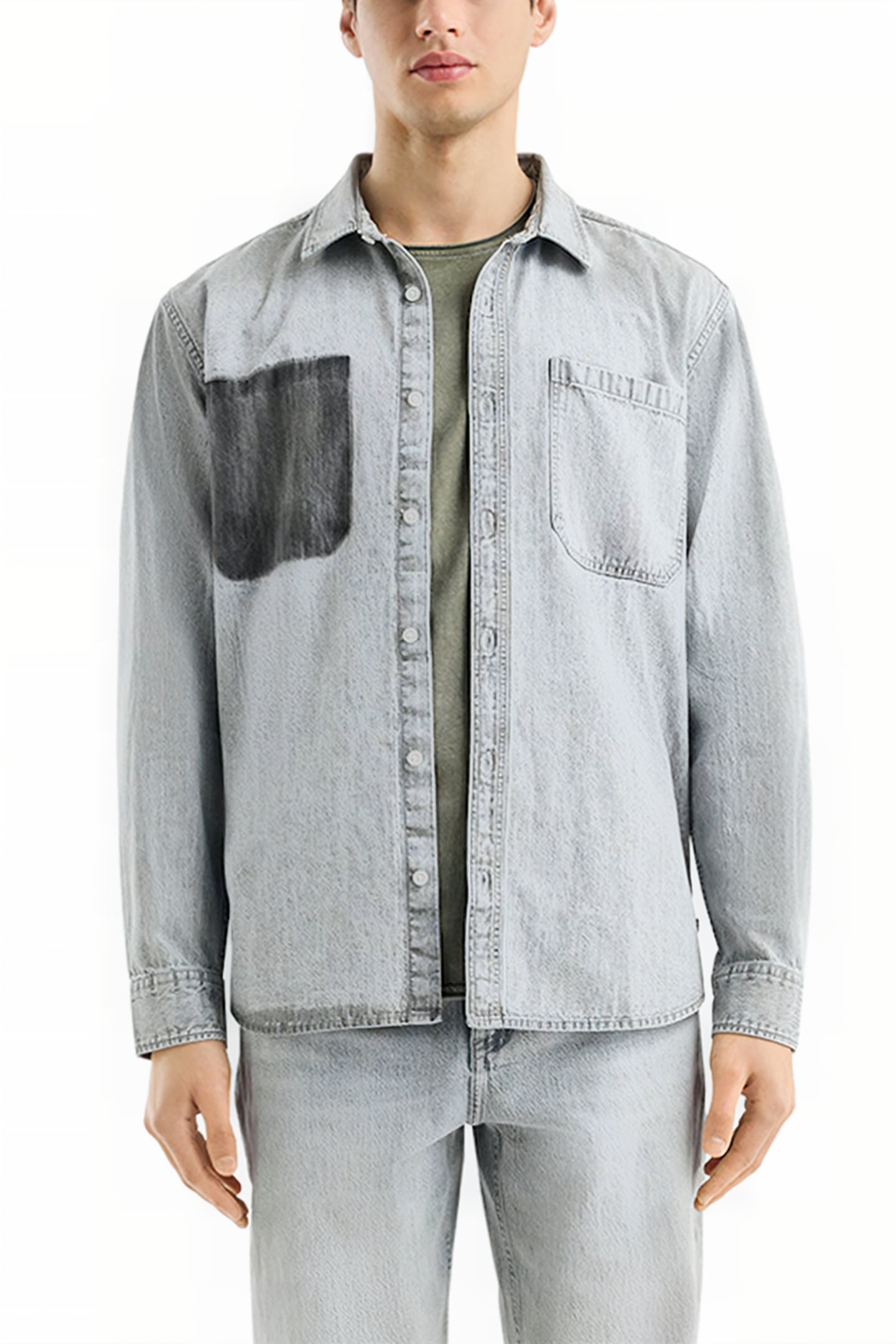 S.OLIVER-QS SHIRT GREY DENIM 1