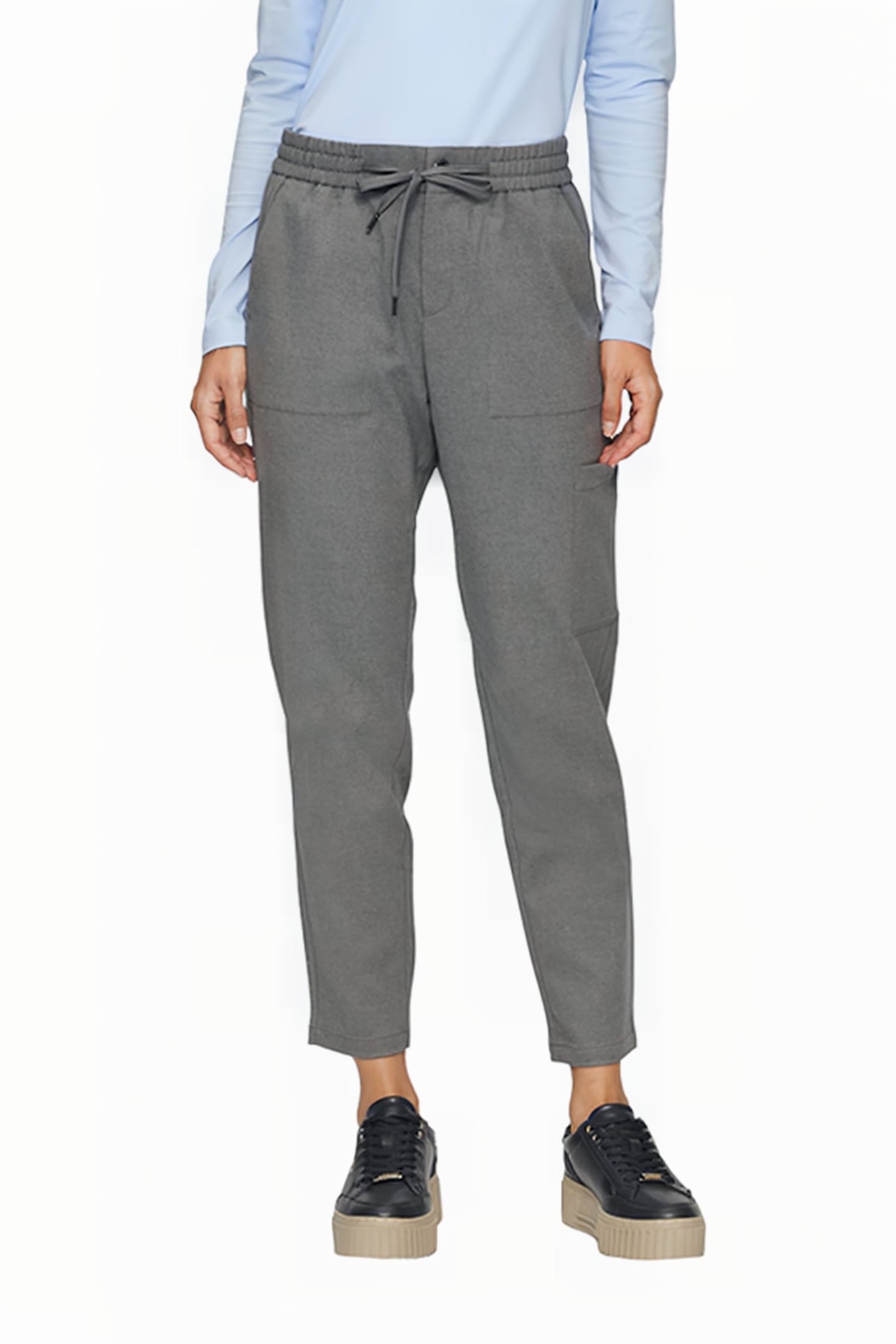 S.OLIVER PANT GREY/BLACK 1