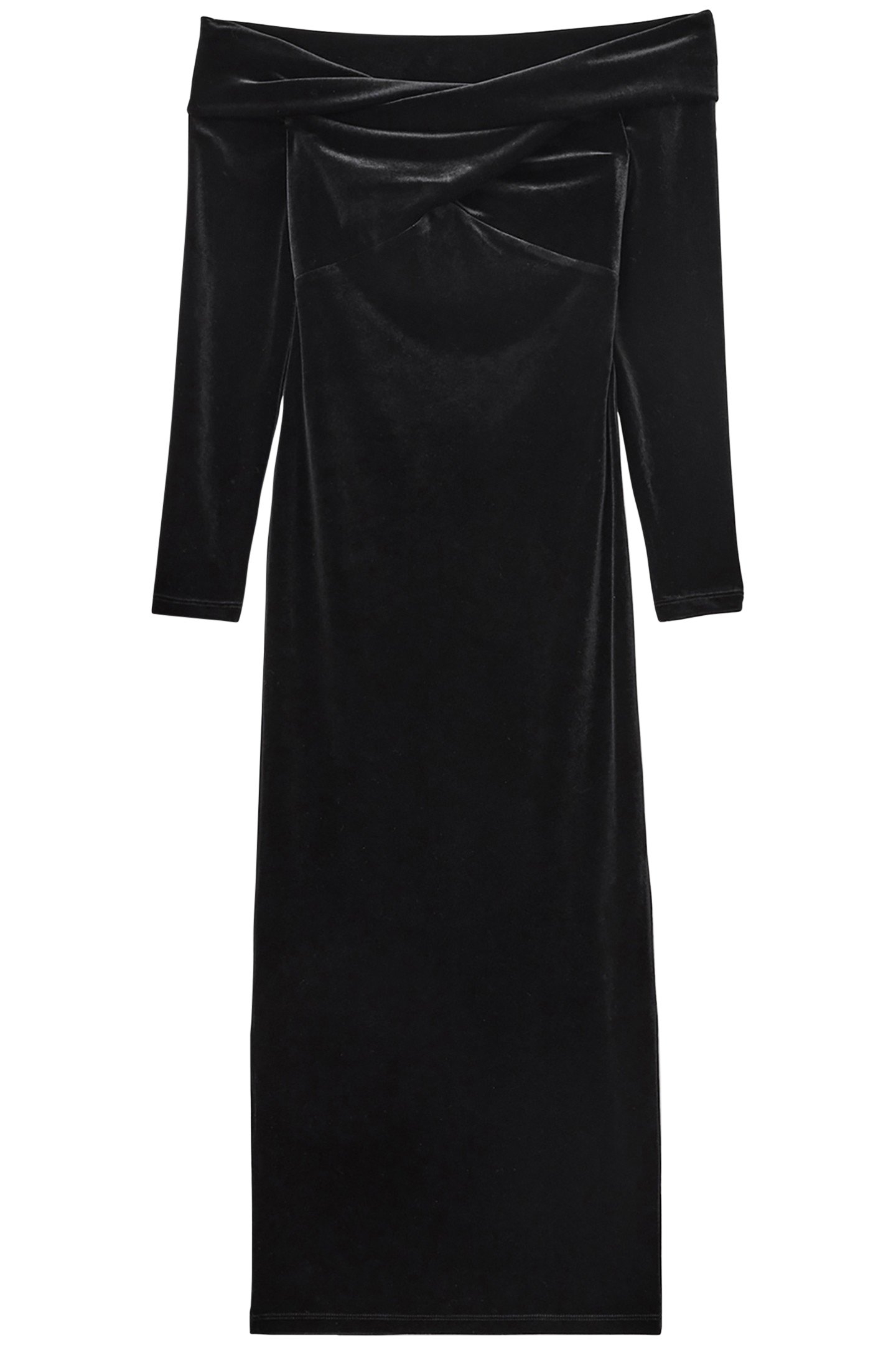 DELTA VELVET DRESS BLACK 7