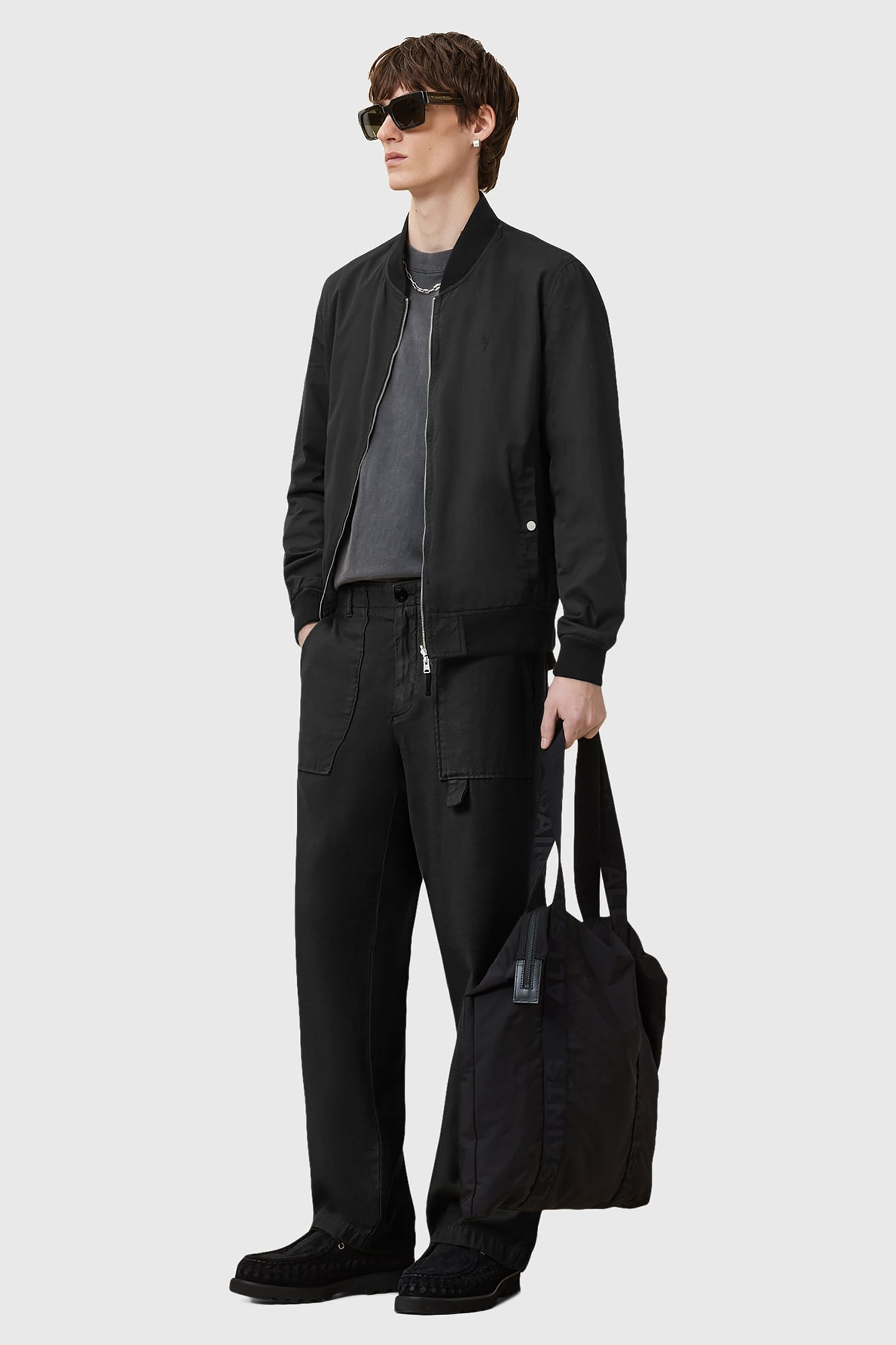 REV BASSETT BOMBER BLACK/KHAKI BROWN 5