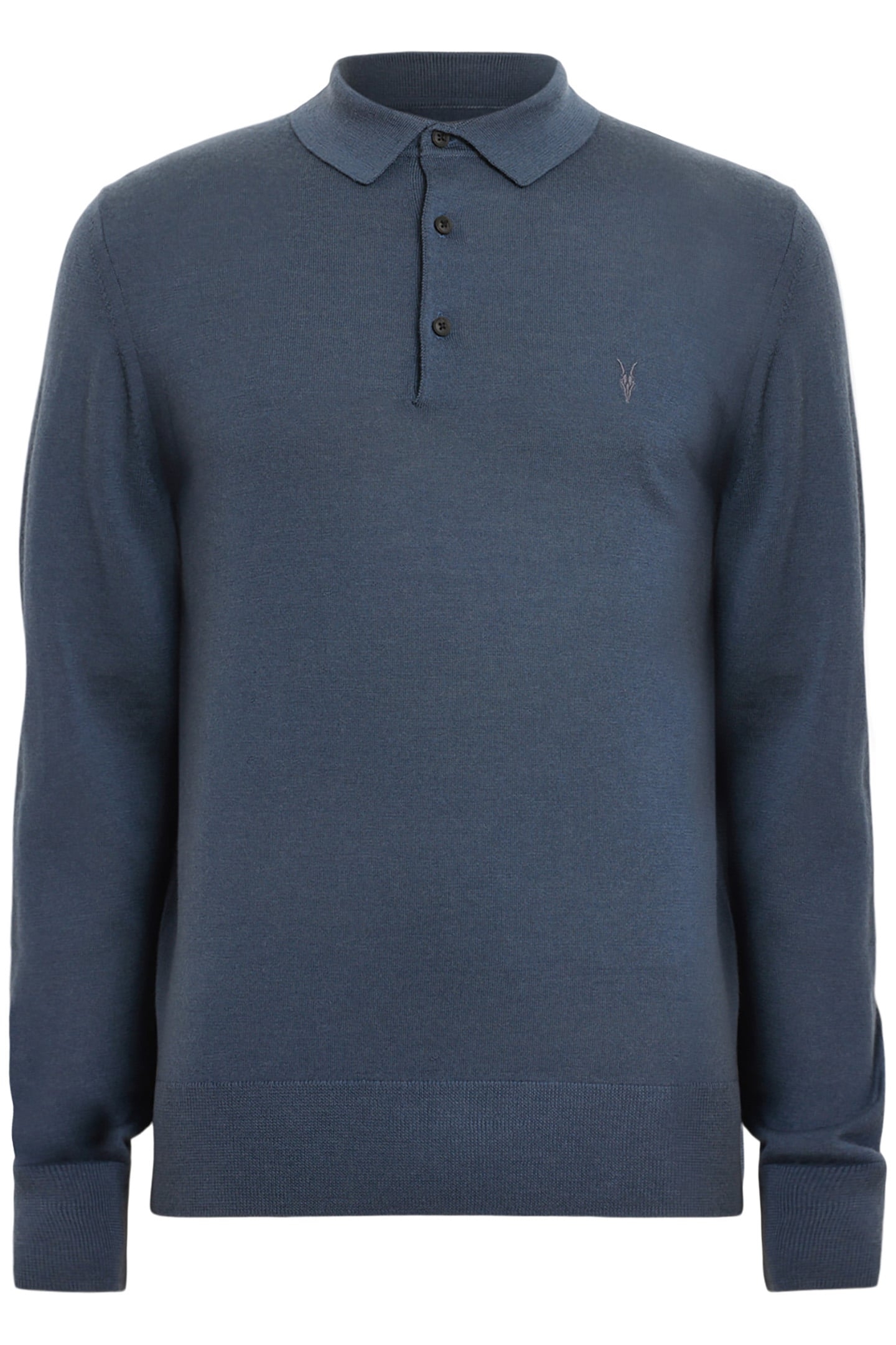 MODE MERINO LS POLO PITCHED BLUE 4