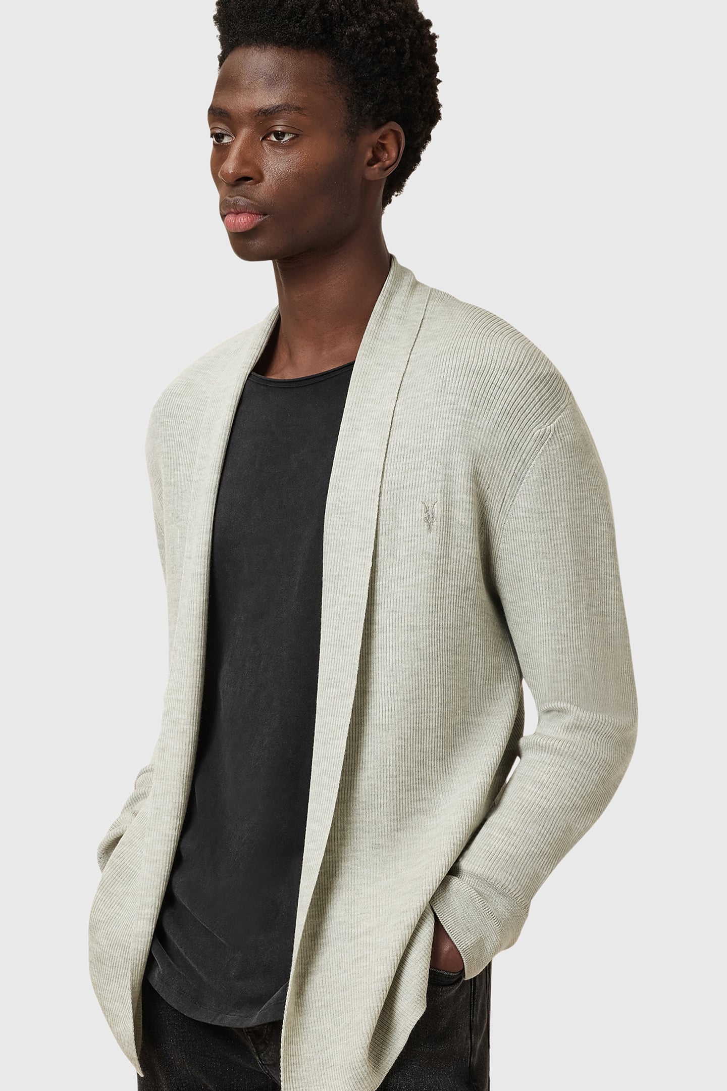 MODE MERINO OPEN CAR SLATE GREEN 3