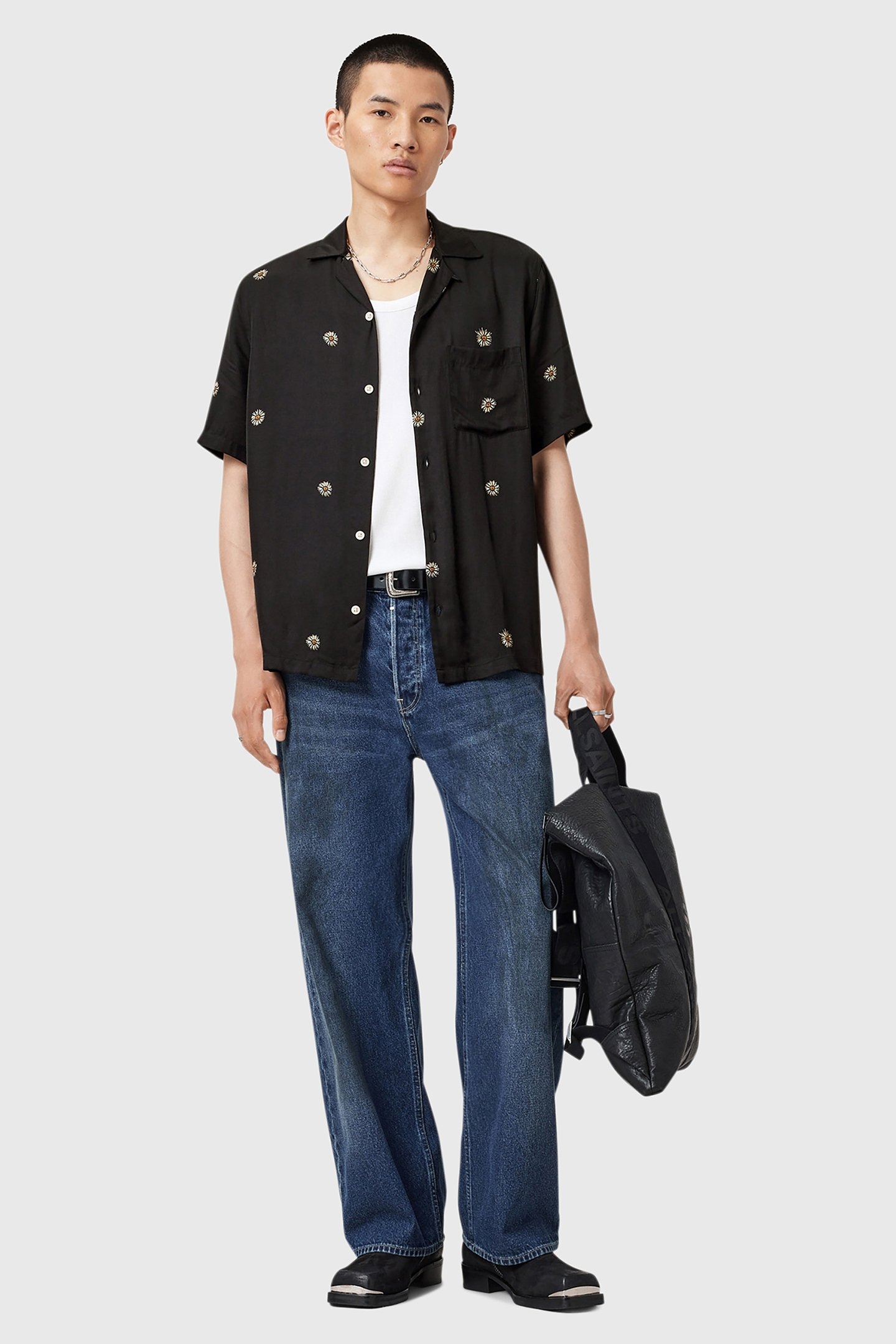 FLEUR PEACE SS SHIRT JET BLACK 3