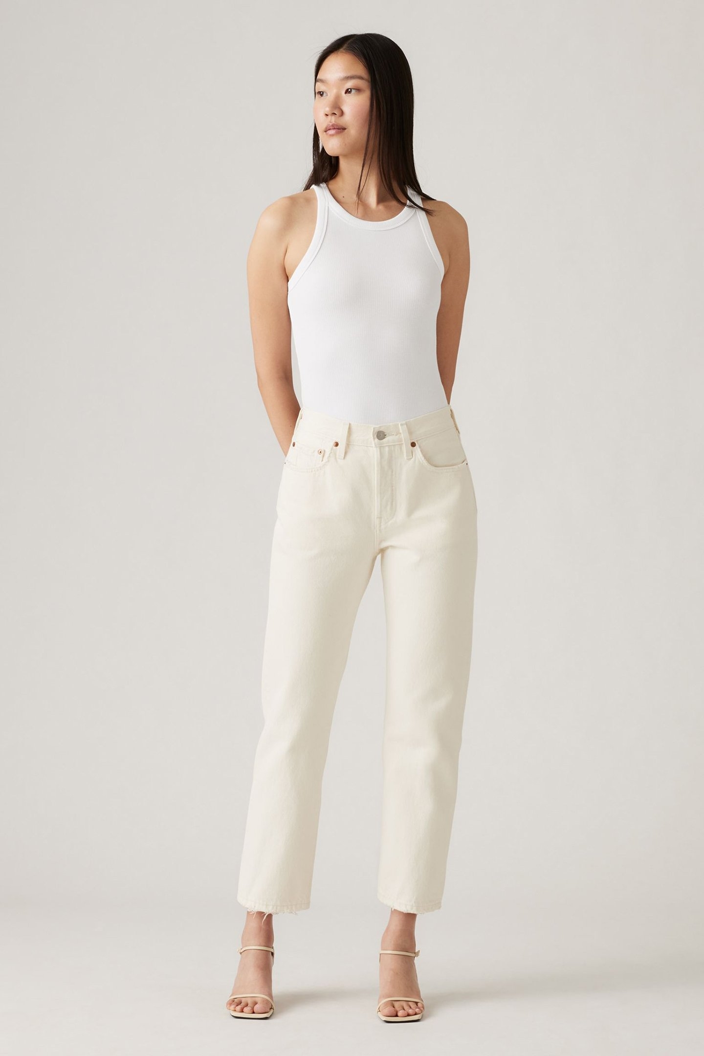 501® CROP JEANS WHITE 1
