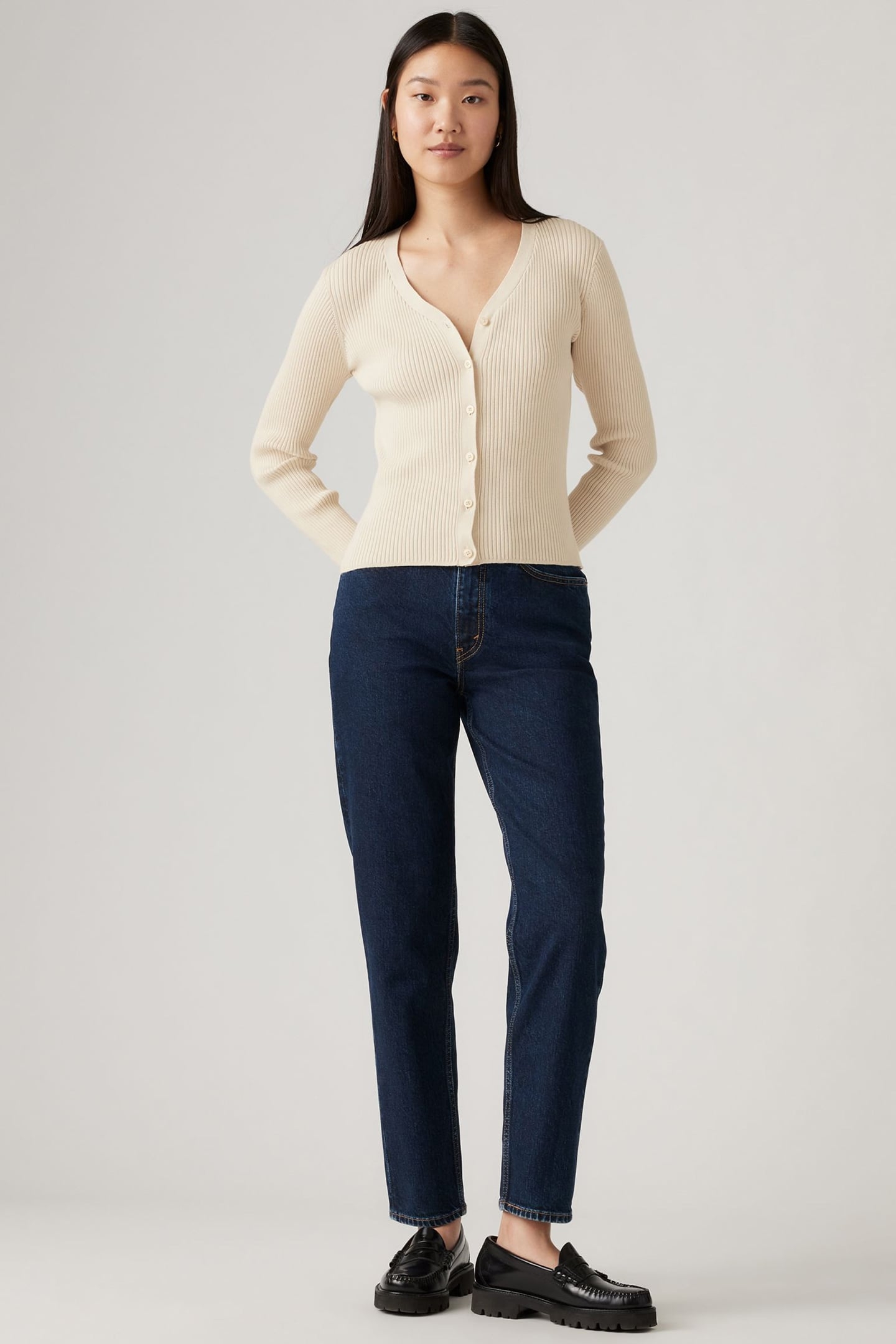 80'S MOM JEANS DARK INDIGO 1