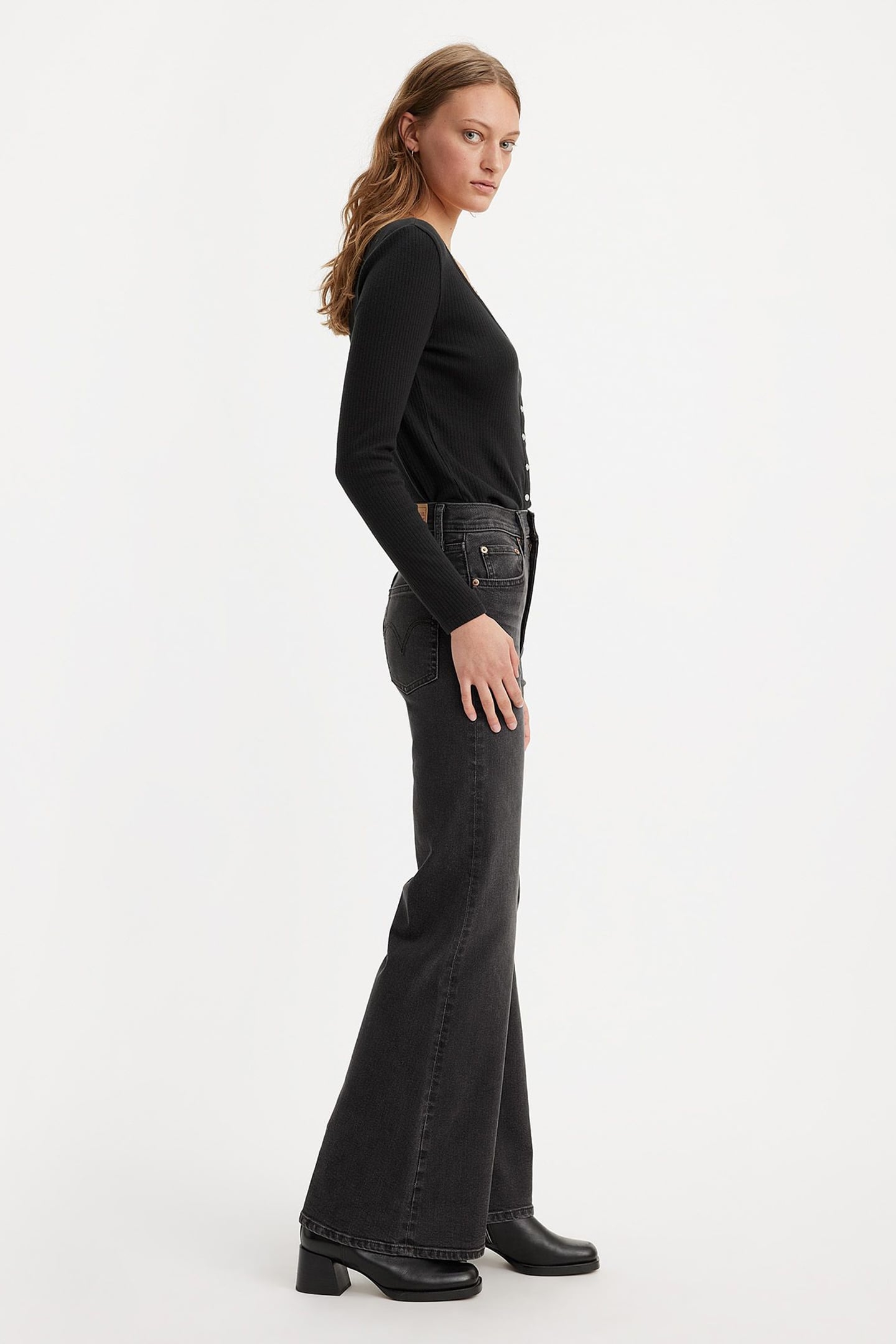 RIBCAGE BELL JEANS BLACK 4