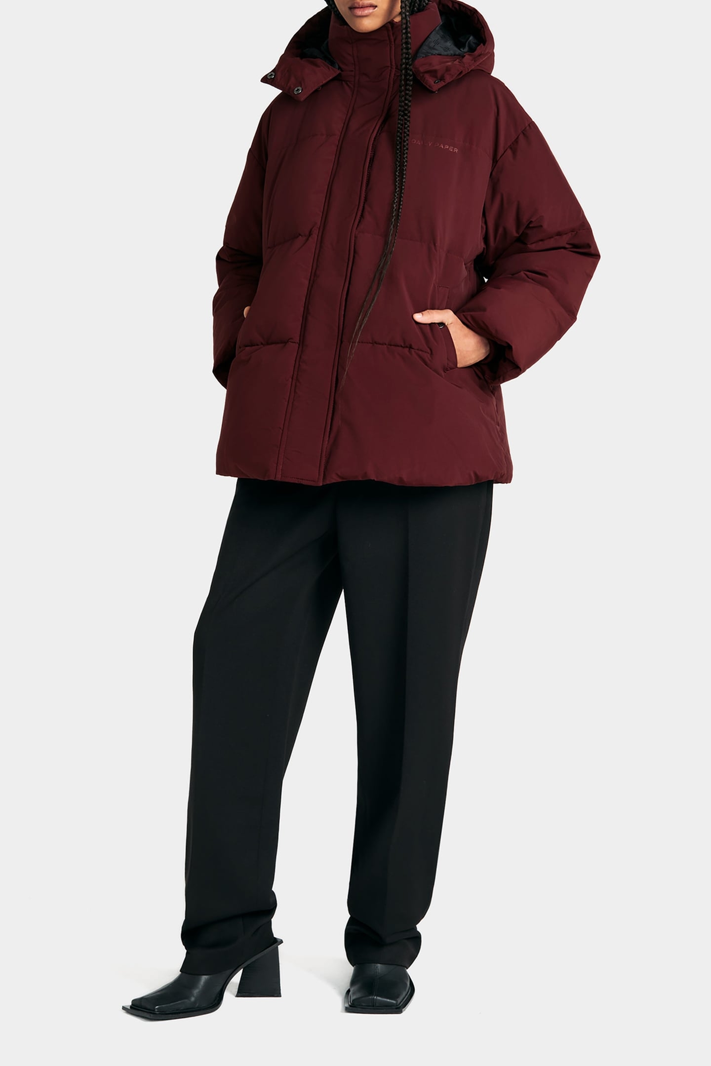 NICOLE PUFFER JACKET BORDEAUX RED 1
