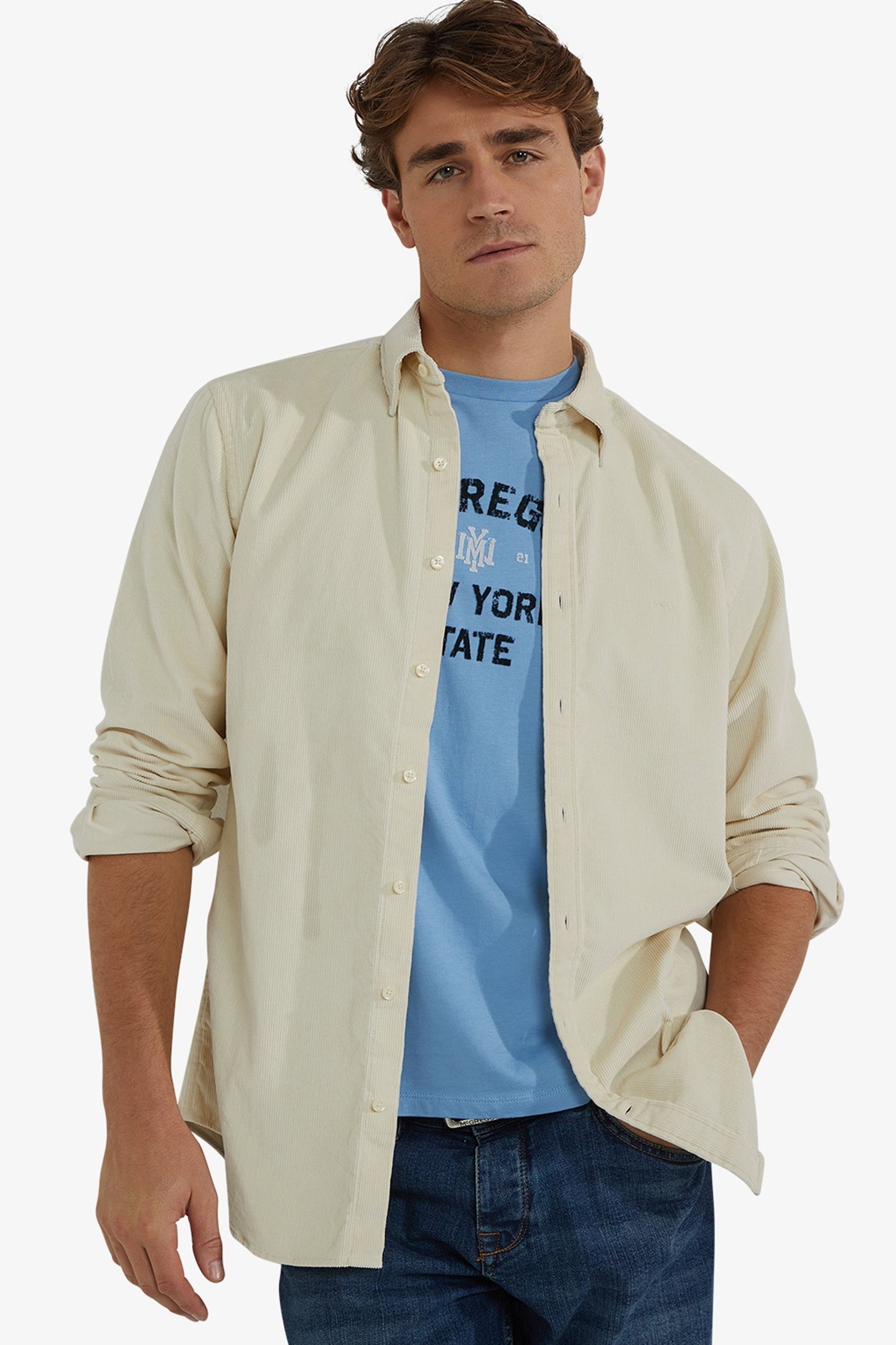 CORDUROY SHIRT OFF WHITE 4