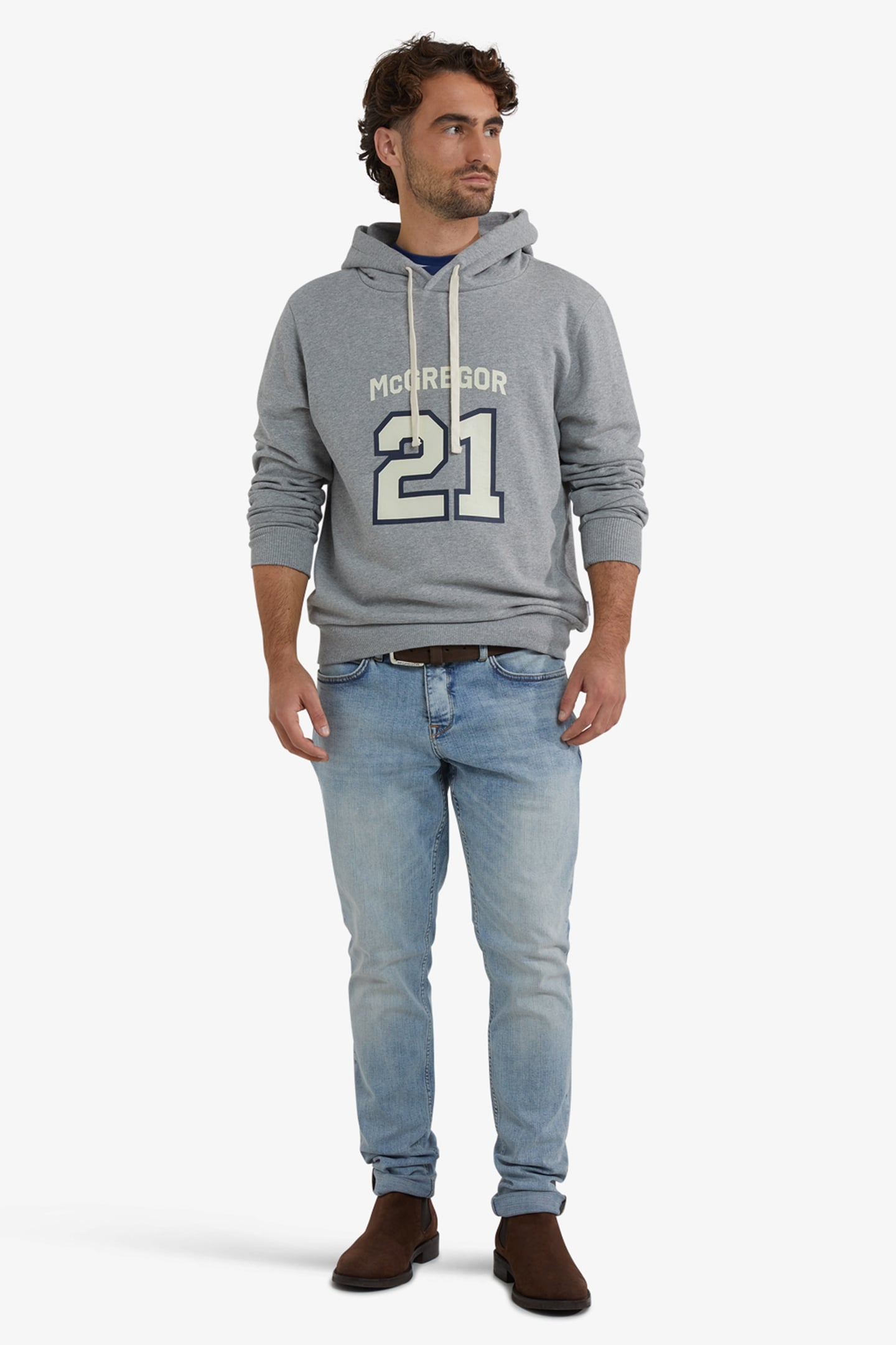 GRAPHIC HOODY MEDIUM GREY MELANGE 2