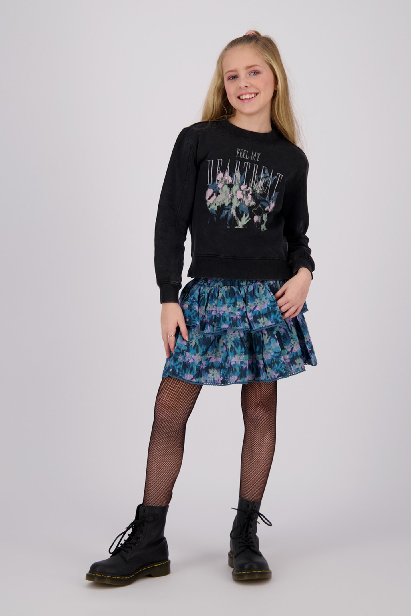 GIRLS QARLIEKE MINI SKIRT DEEP BLACK 1