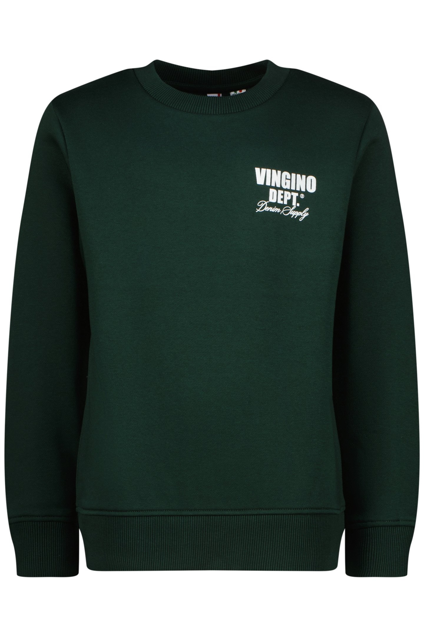 BOYS BASIC-CREW SWEATER RACING GREEN 1