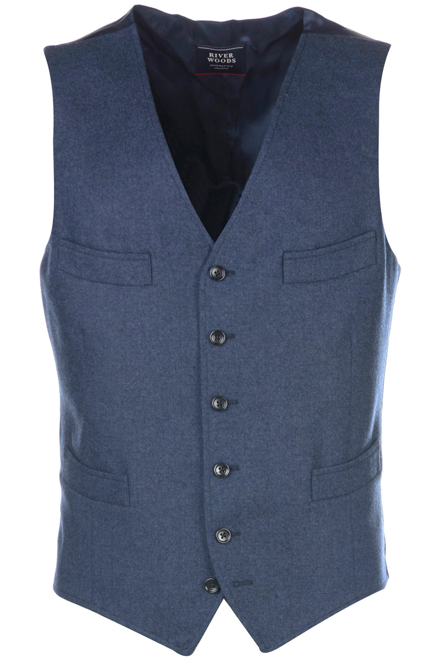 FANCY 4 PKT GILET BLUE 3