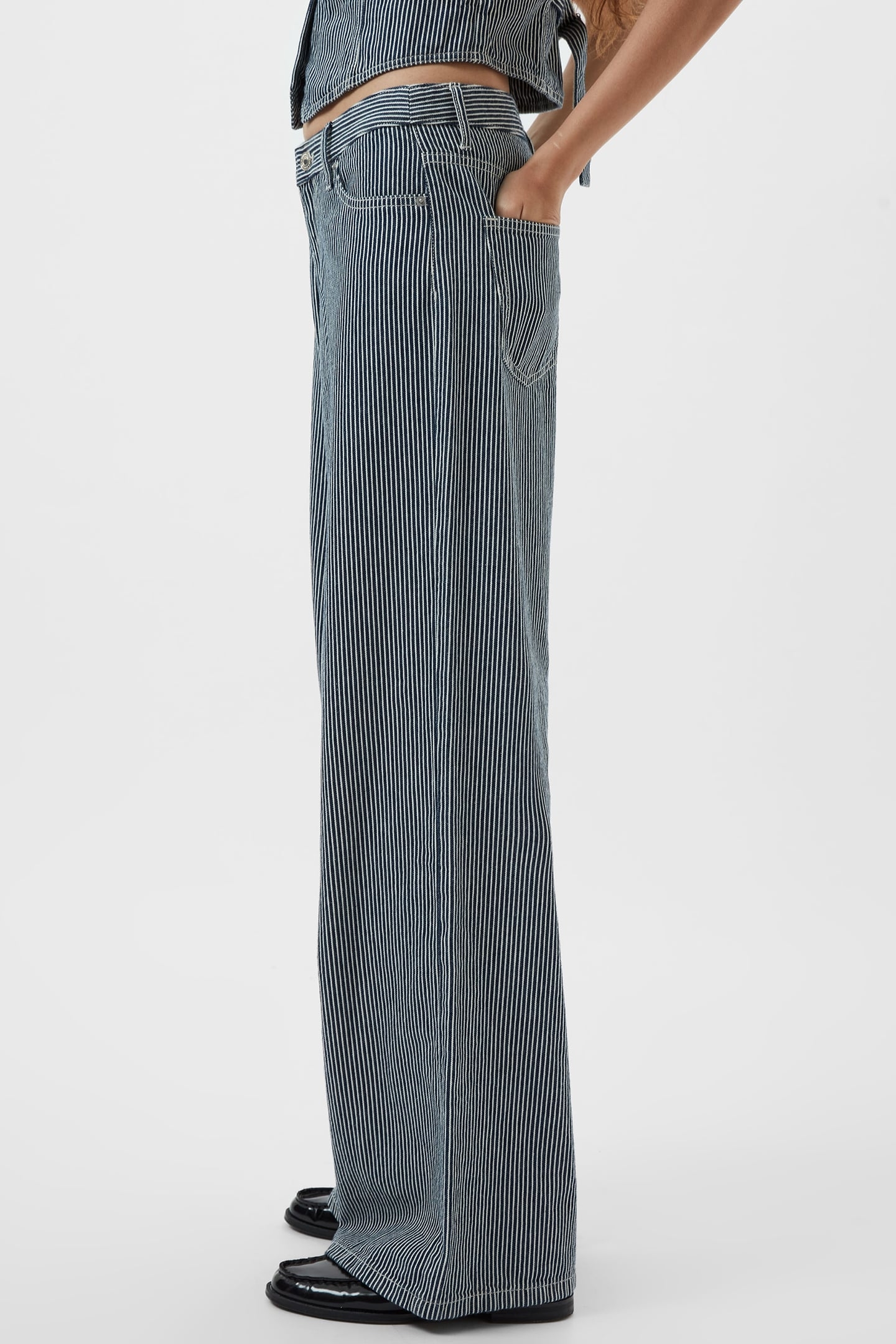 EVERETT STRIPE JEAN INDIGO/WHITE DENIM 4