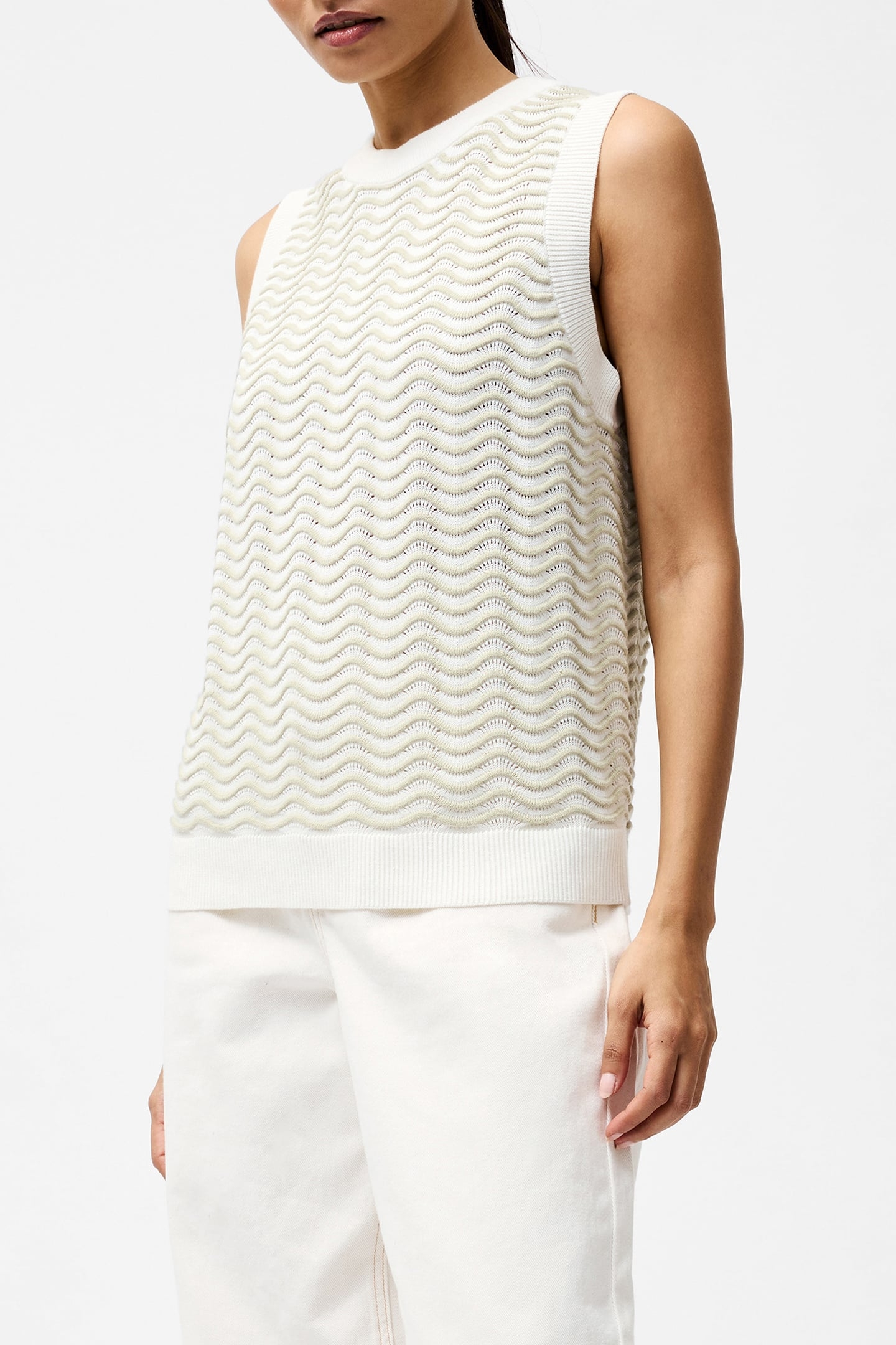 LONDON SLVLSS JUMPER CREAM/PISTACHIO 4