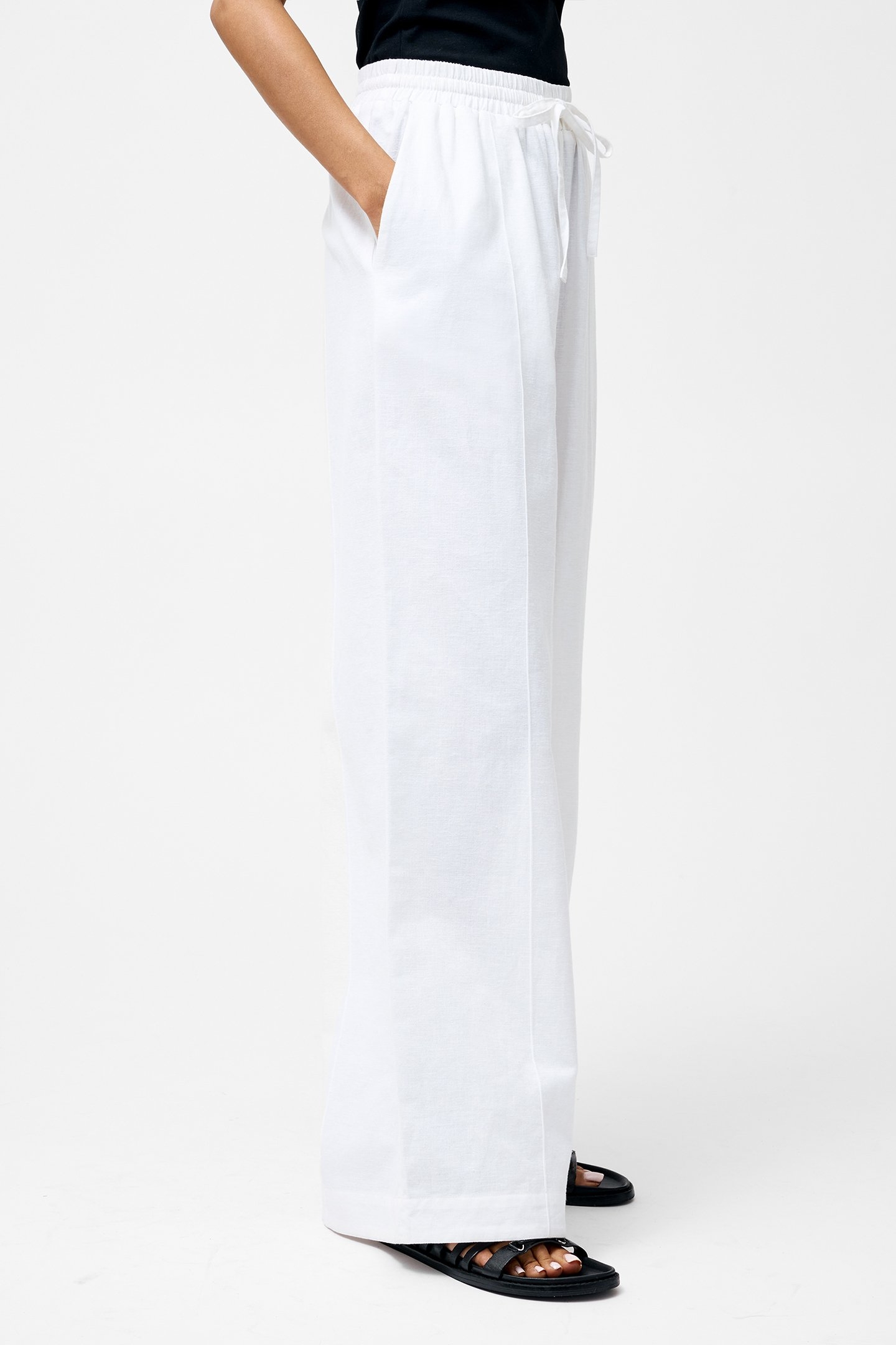 CLARE LINEN BLEND TROUSER LINEN WHITE 3