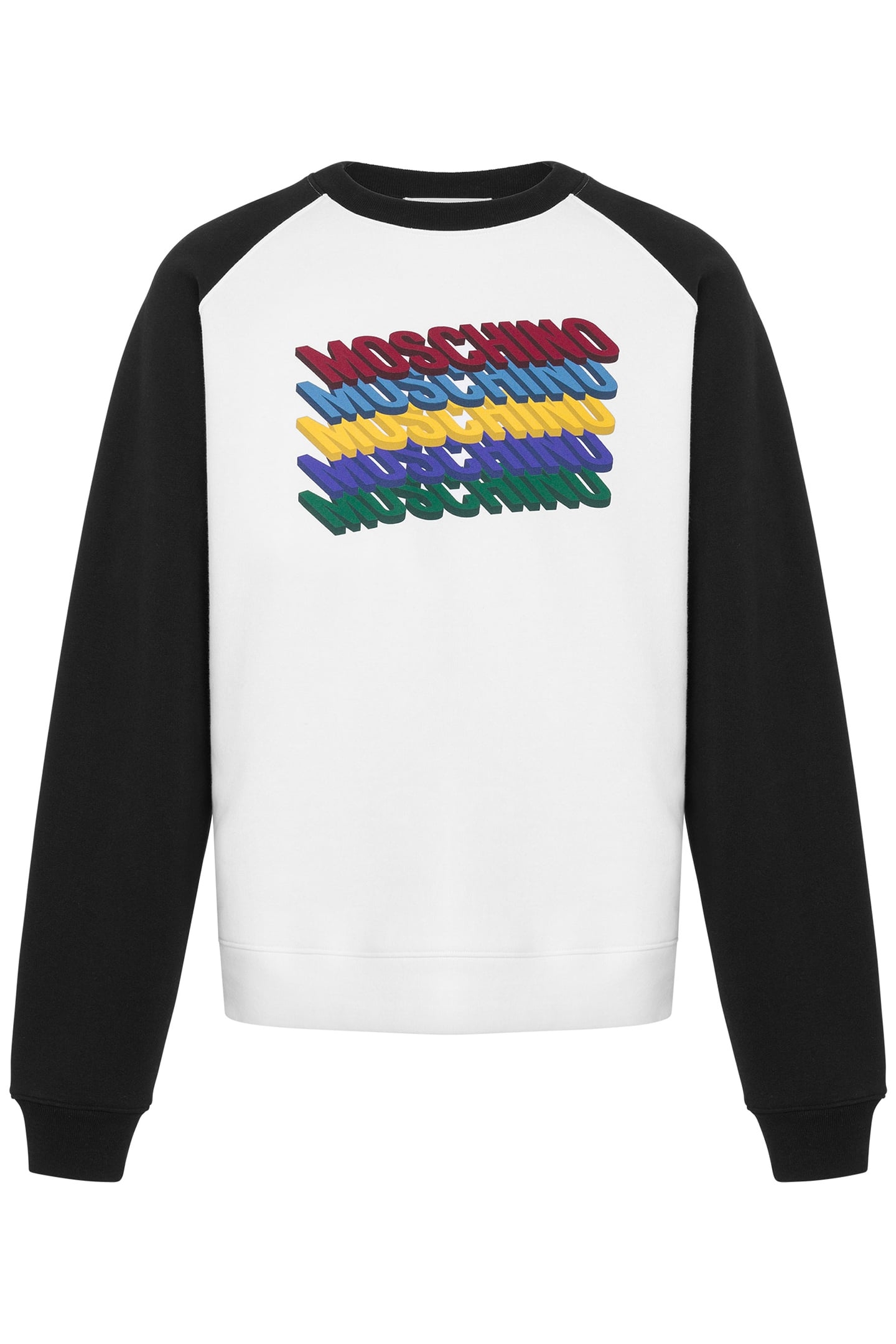 WHITE AND BLACK SWEATSHIRT WITH PRINT WHITE 1