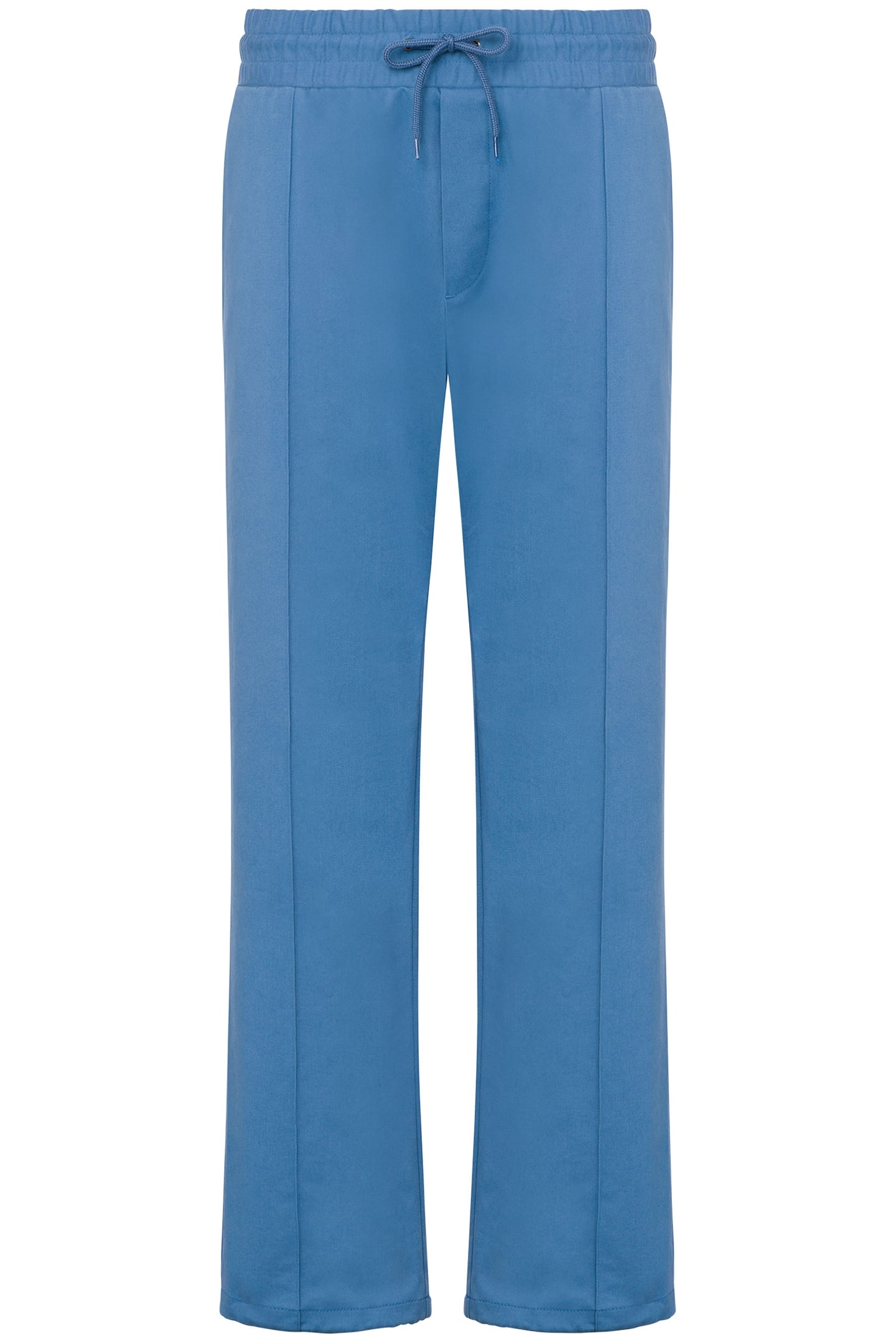 MOSCHINO OUTLINE STRETCH GABARDINE TROUSERS BLUE 3