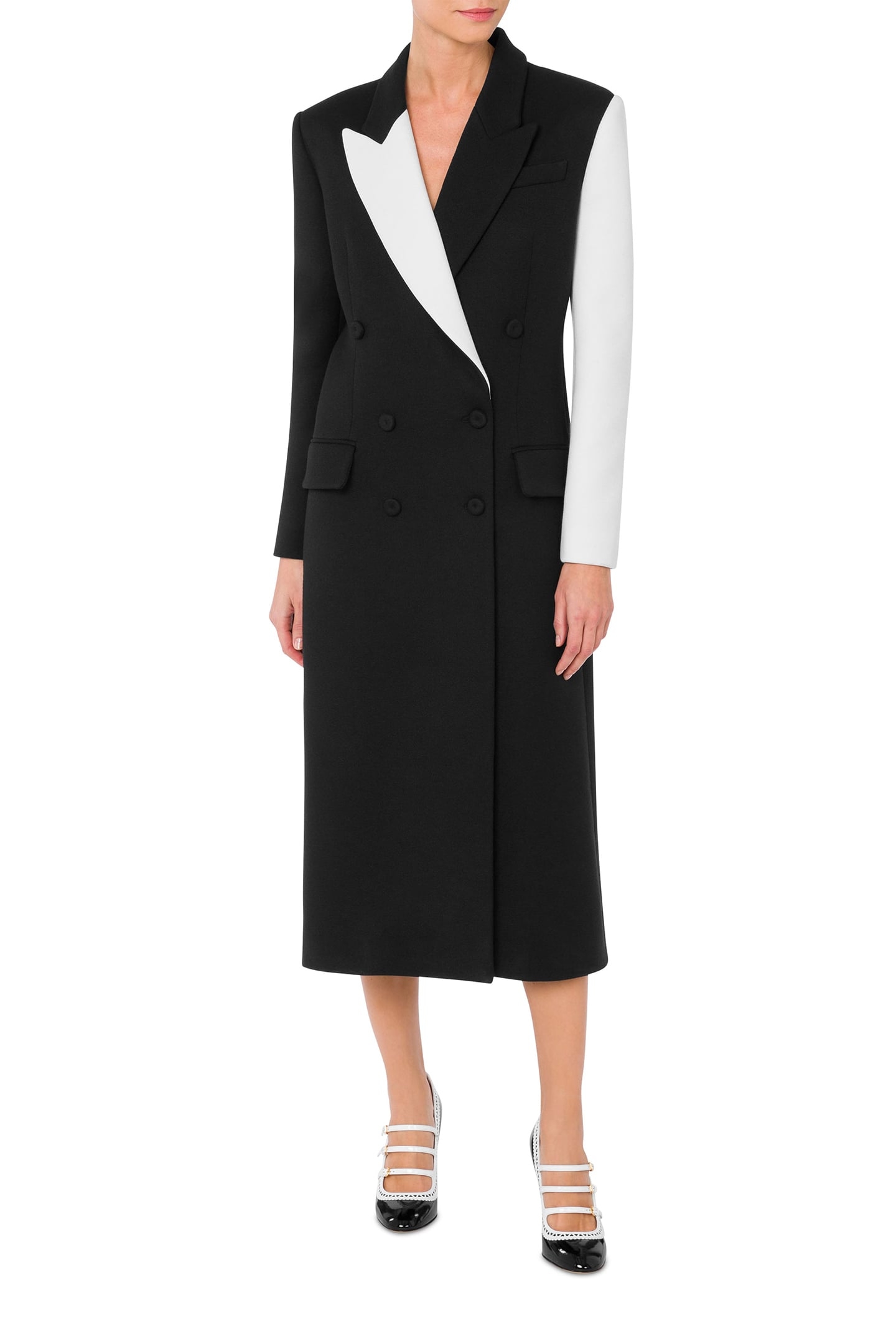 BALCK AND WHITE COAT BLACK 1