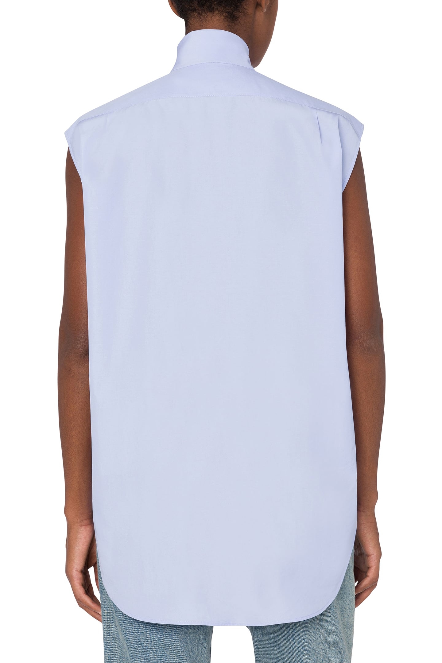 SLEEVELESS TIE SHIRT BLUE 2